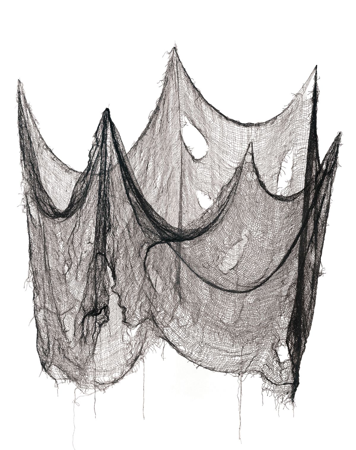 9.5 Ft Black Loose Weave Fabric - Image 3