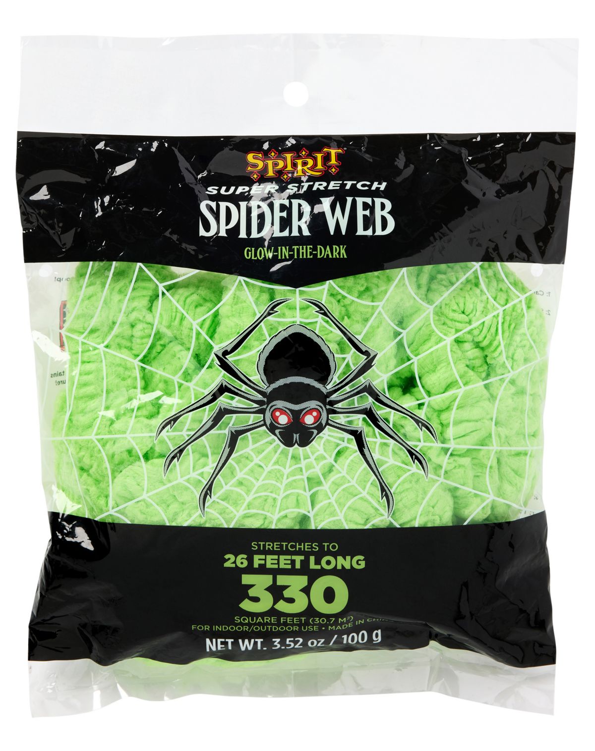 Superstrech Glow in the Dark Spider Web Decoration
