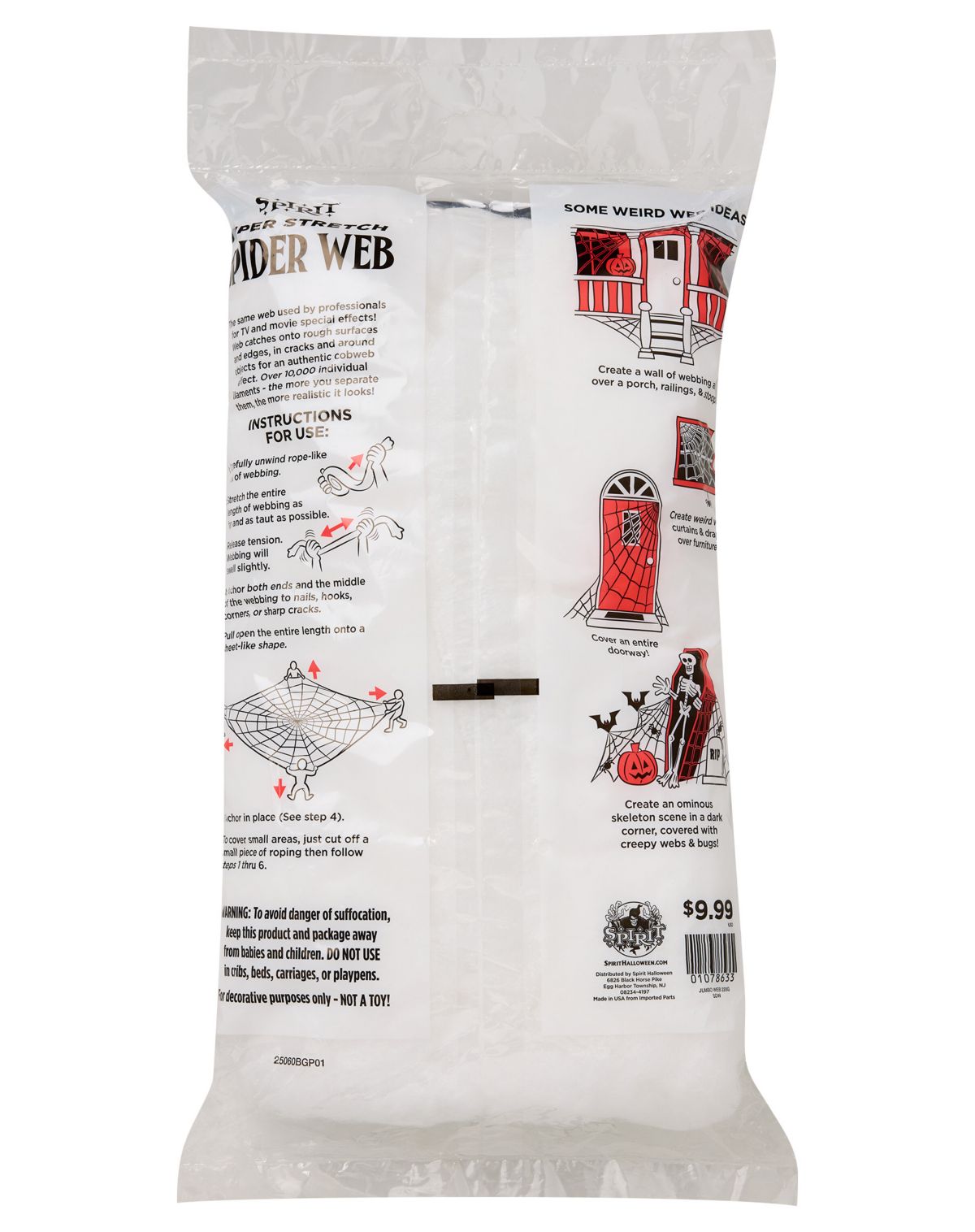 Superstretch Jumbo Bag Spider Web Decoration - Image 2