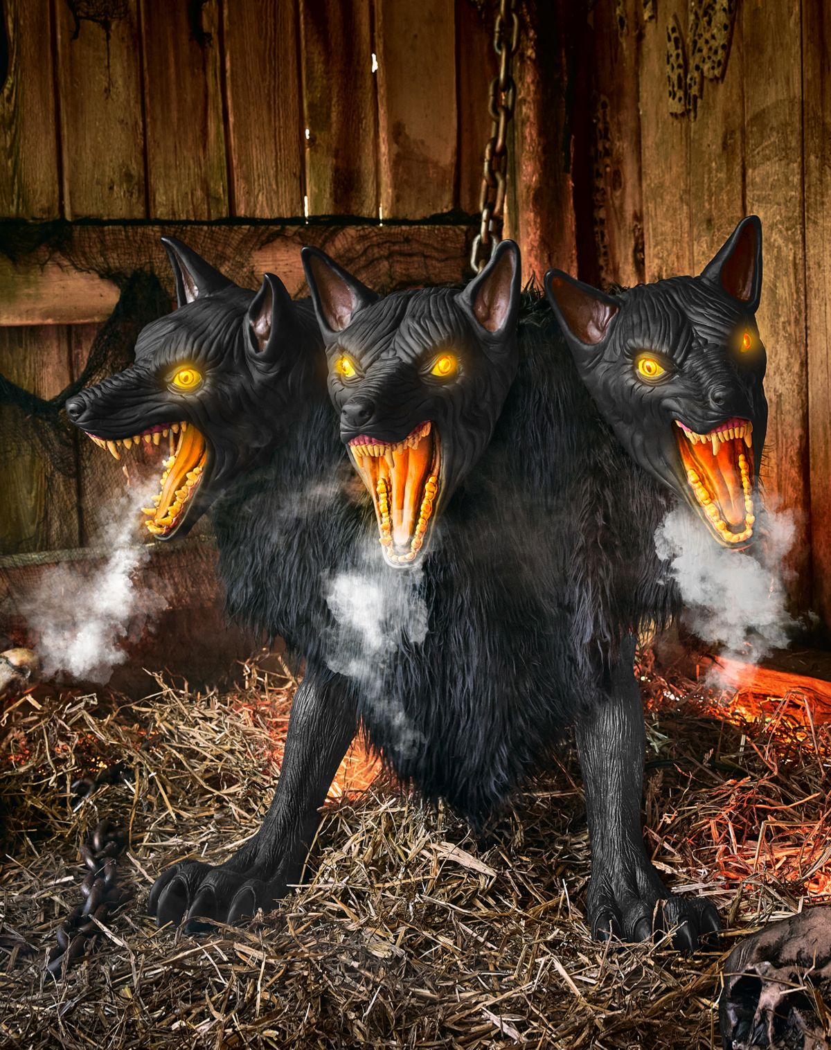 2 Ft 7 In Cerberus Three Headed Dog Animatronic - Image 2