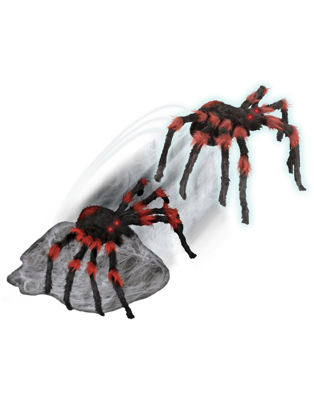 21 Inch LED Red and Black Jumping Spider Animatronic - Image 3