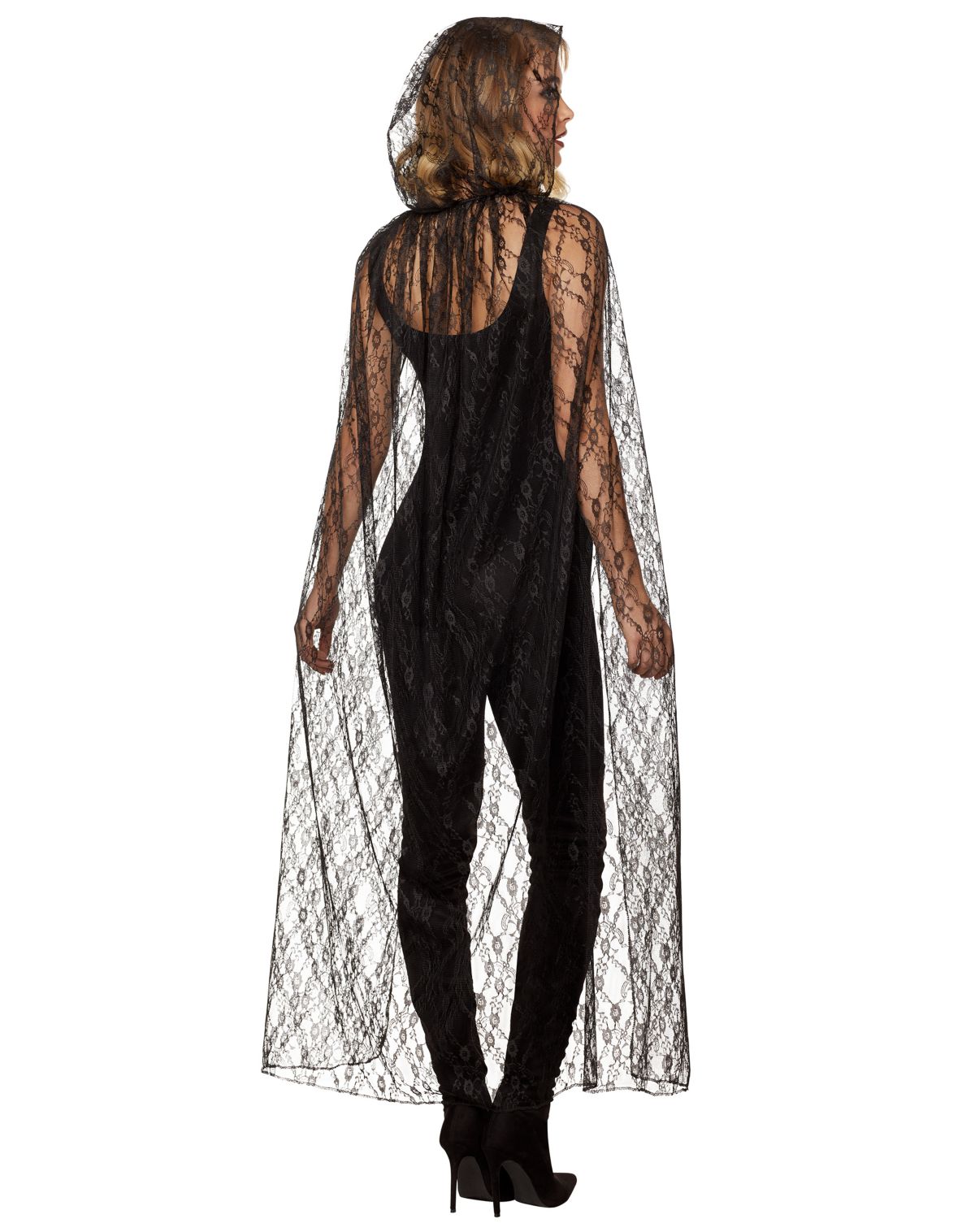 Adult Black Lace Cape - Image 3