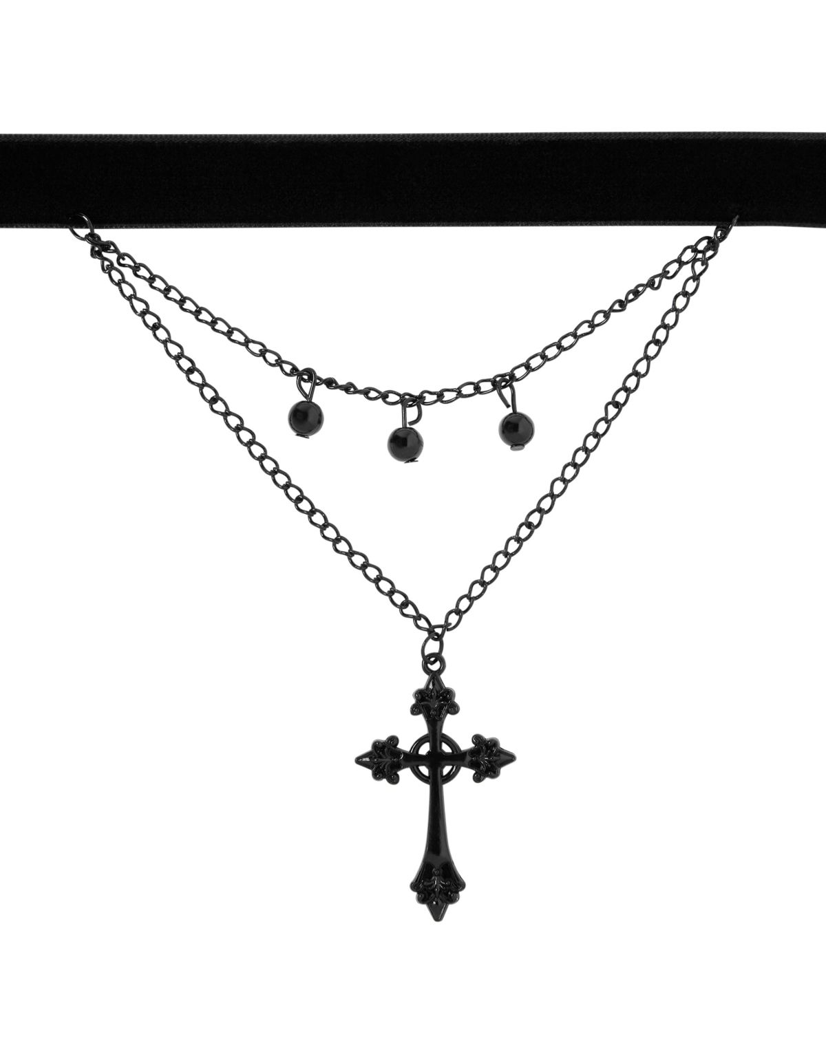 Kids Cross Chain Choker Necklace - Image 2