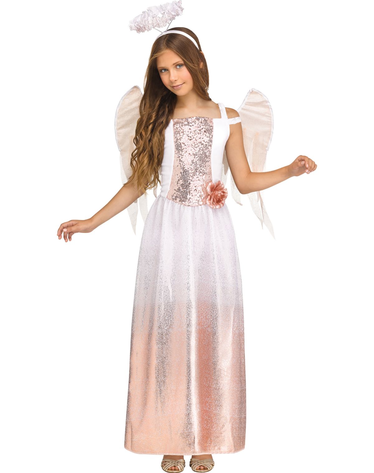 Kids Rose Gold Angel Costume