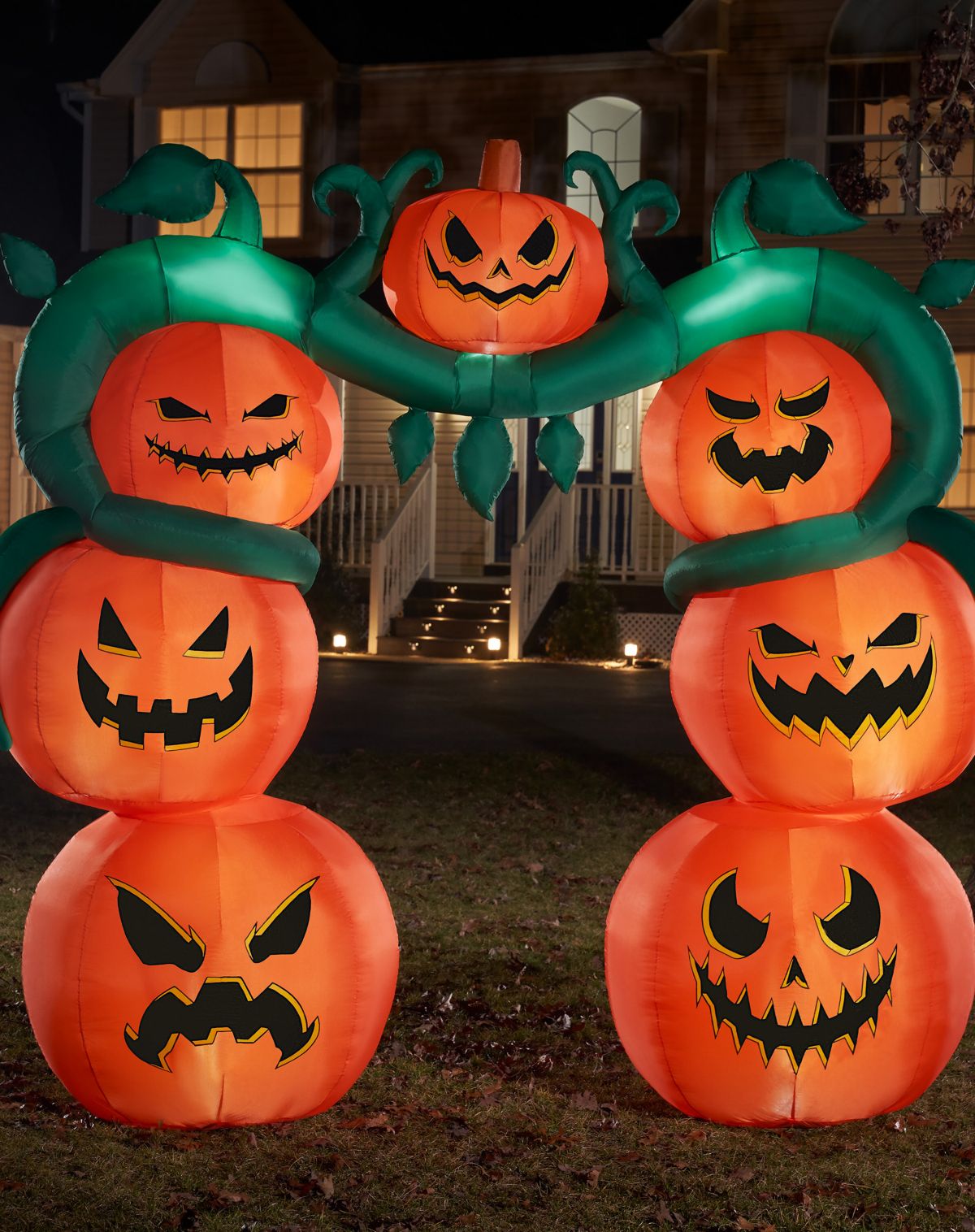 9 Ft Light-Up Jack-Ou0027-Lantern Archway Inflatable Decoration
