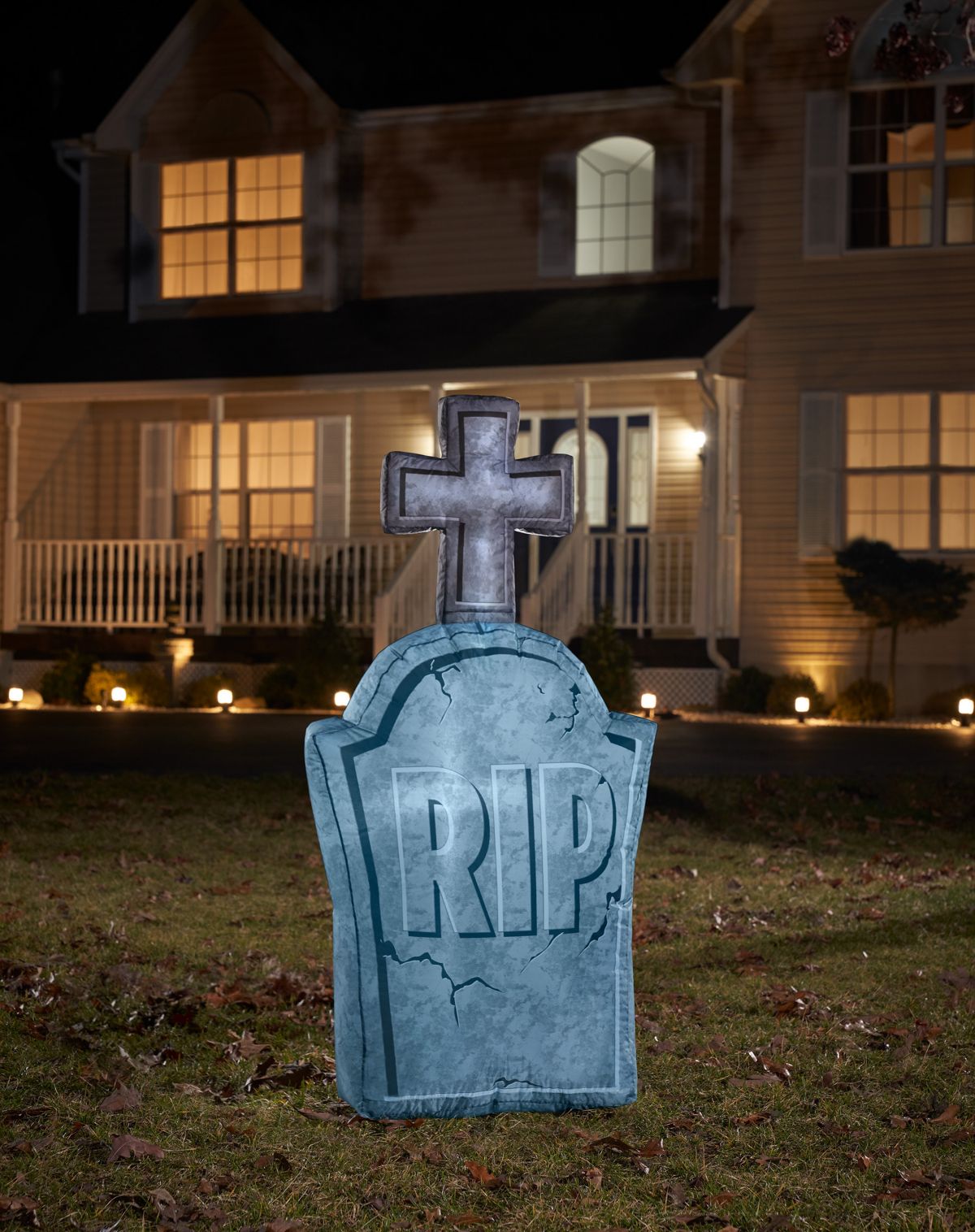 4 Ft Light-Up Tombstone Inflatable Decoration