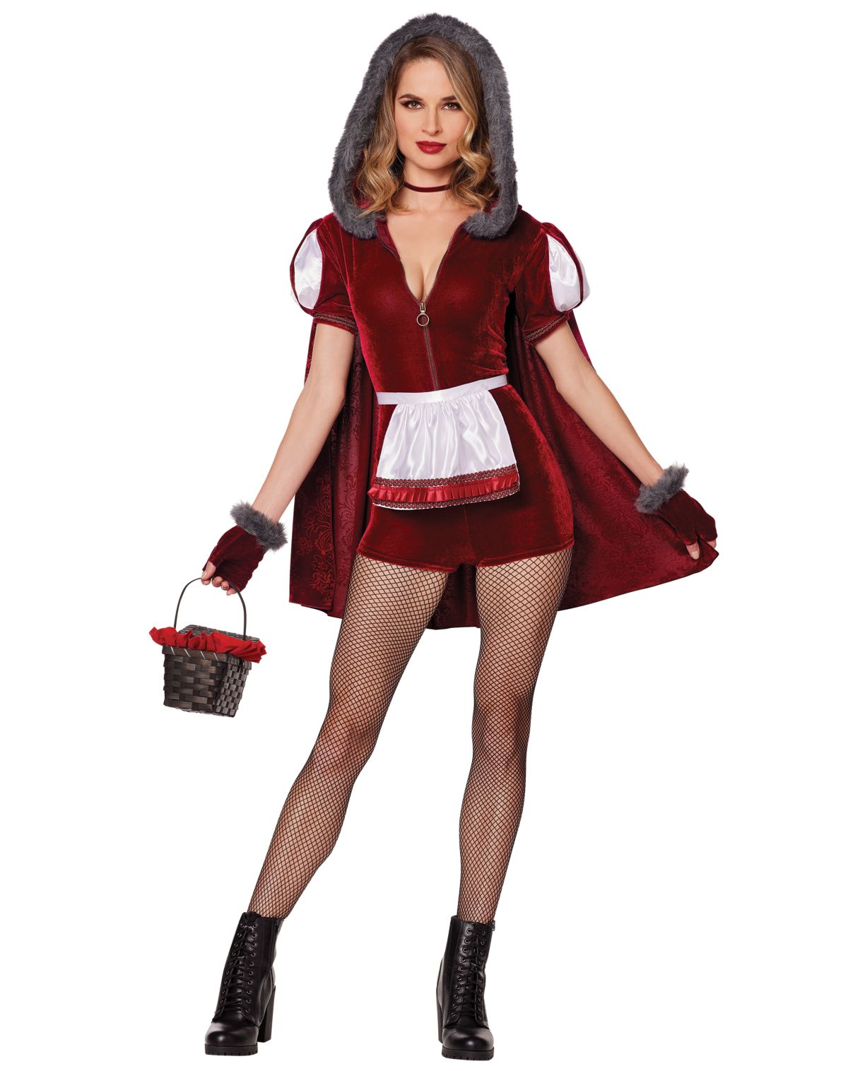 Adult Runaway Red Riding Hood Romper Costume
