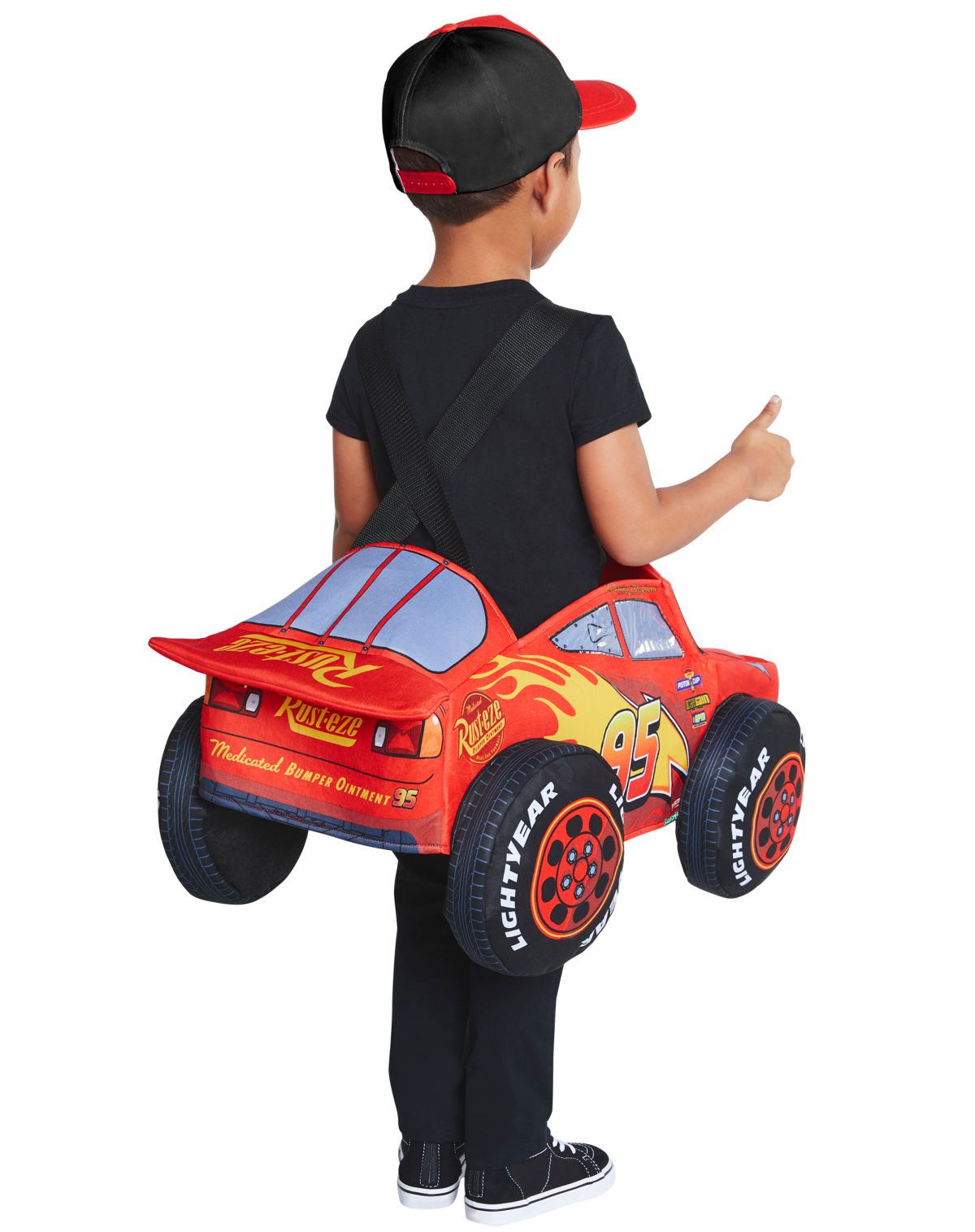 Toddler Lightning McQueen Ride-Along Costume - Cars - Image 2