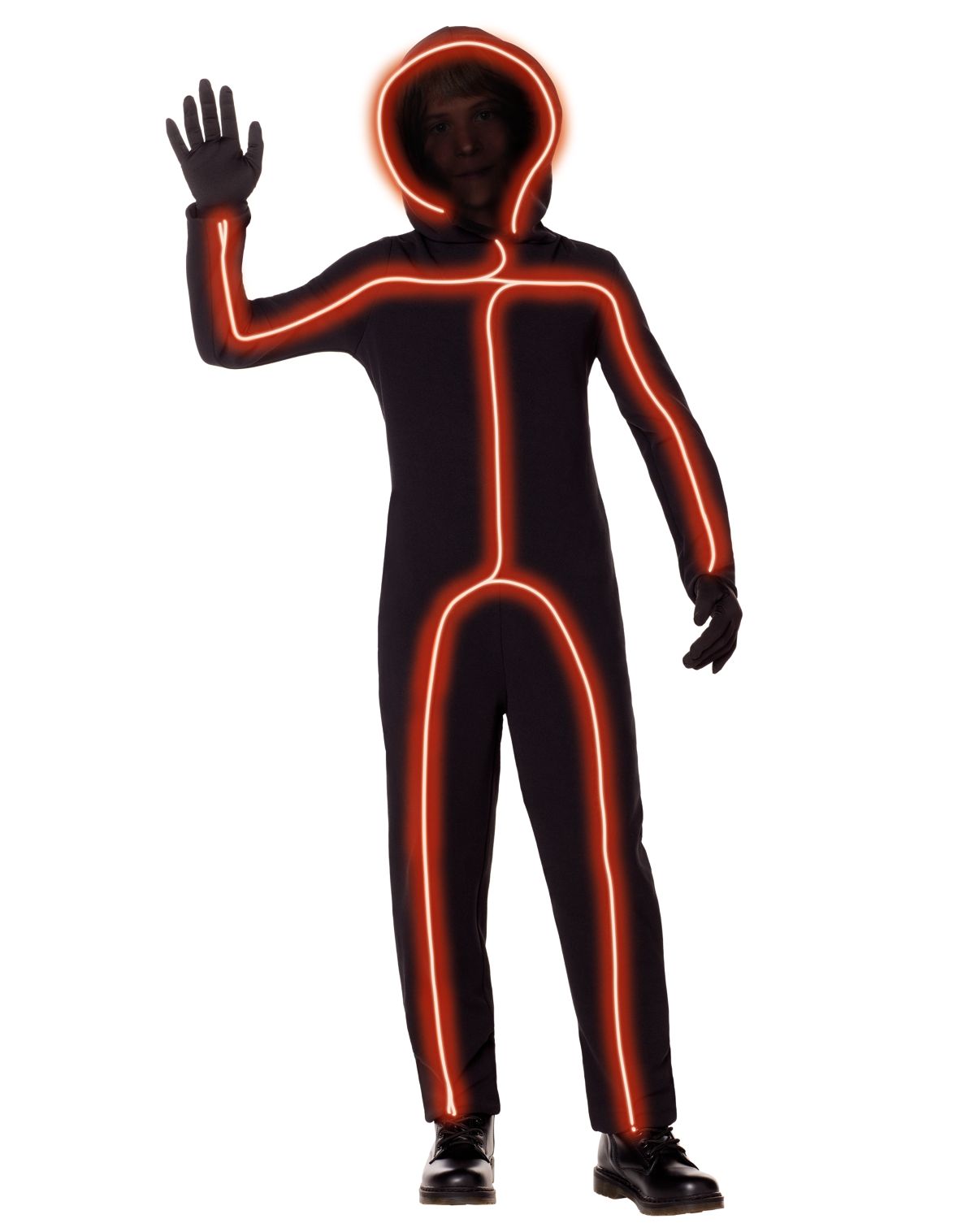 Kids Orange Light-Up Stick Figure Costume