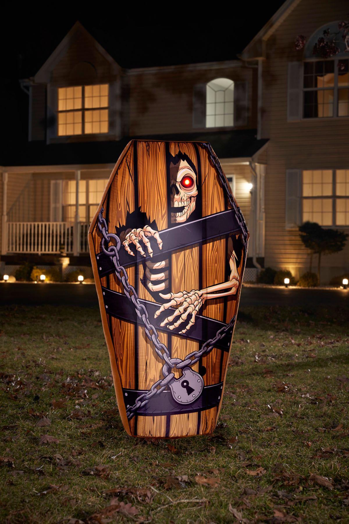 5.7 Ft Light-Up Coffin Inflatable Decoration