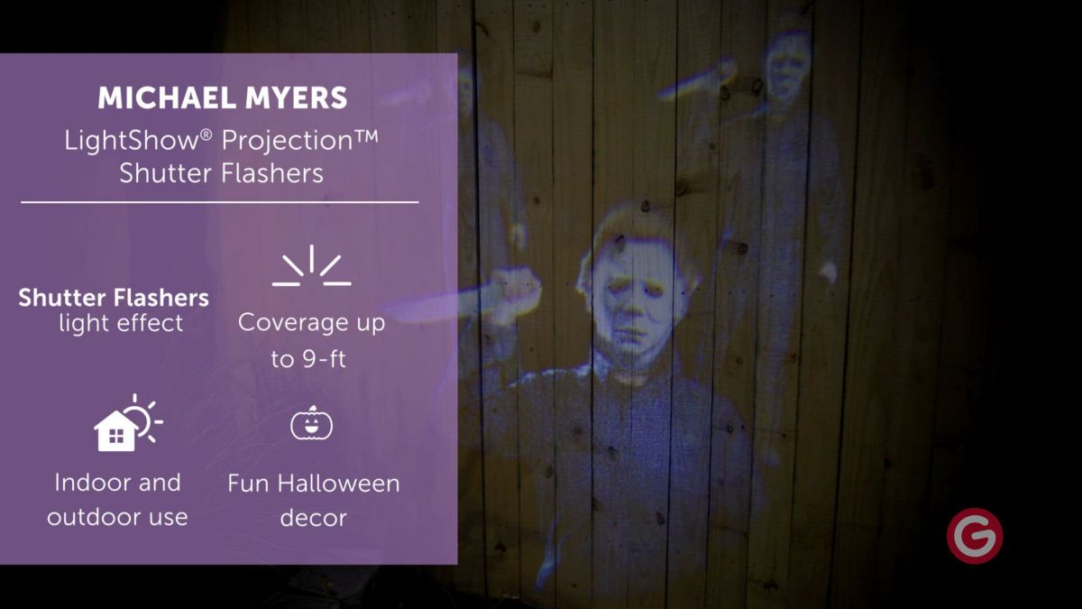 LED Michael Myers Shutter Projector Spotlight - Halloween - Image 2