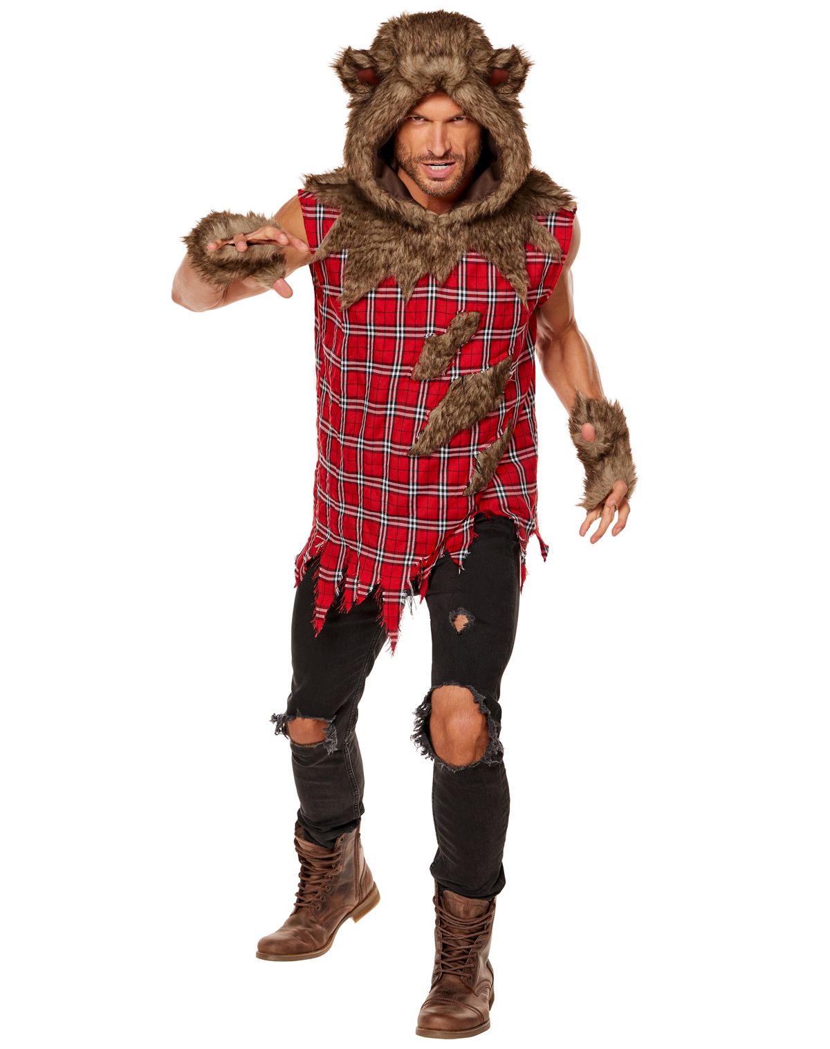 Adult Hooded Wolf Costume