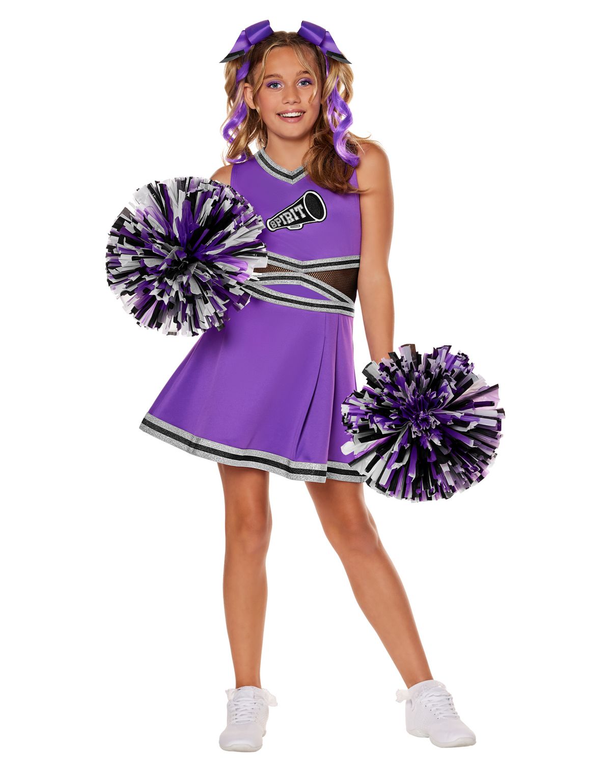 Kids Purple Cheerleader Costume
