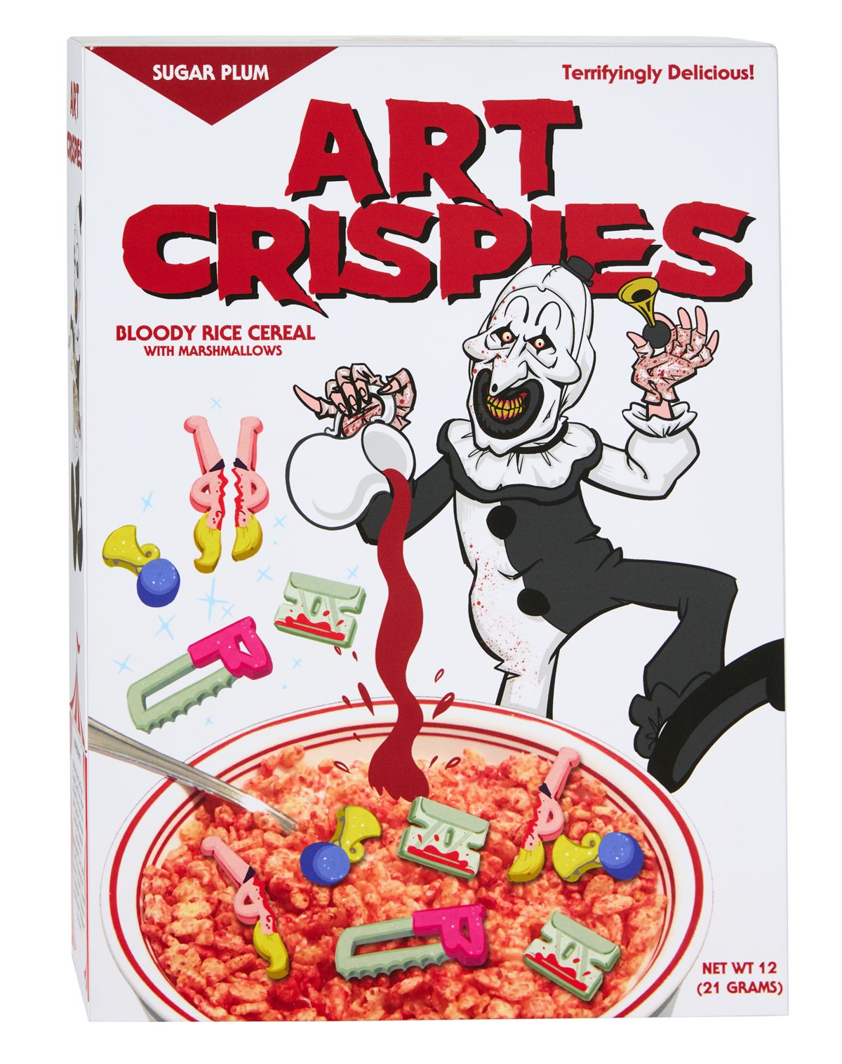 Terrifier Art Crispies Cereal Box Sign