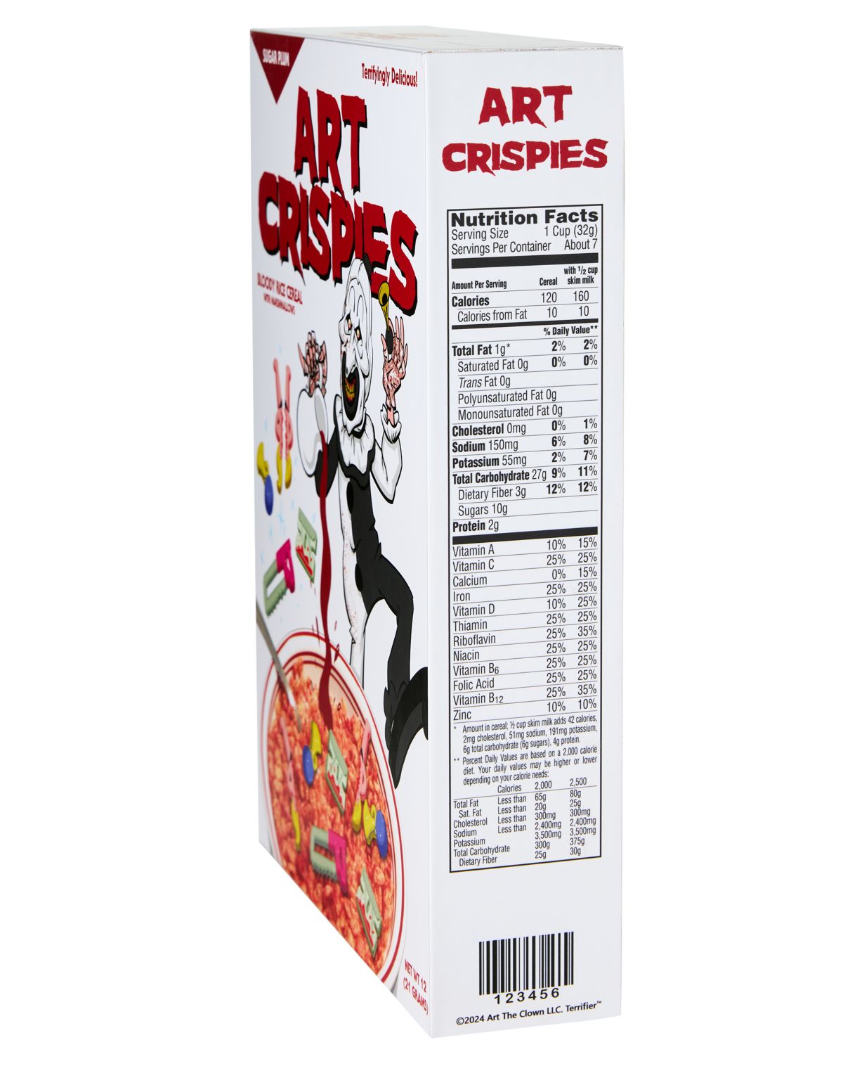 Terrifier Art Crispies Cereal Box Sign - Image 3