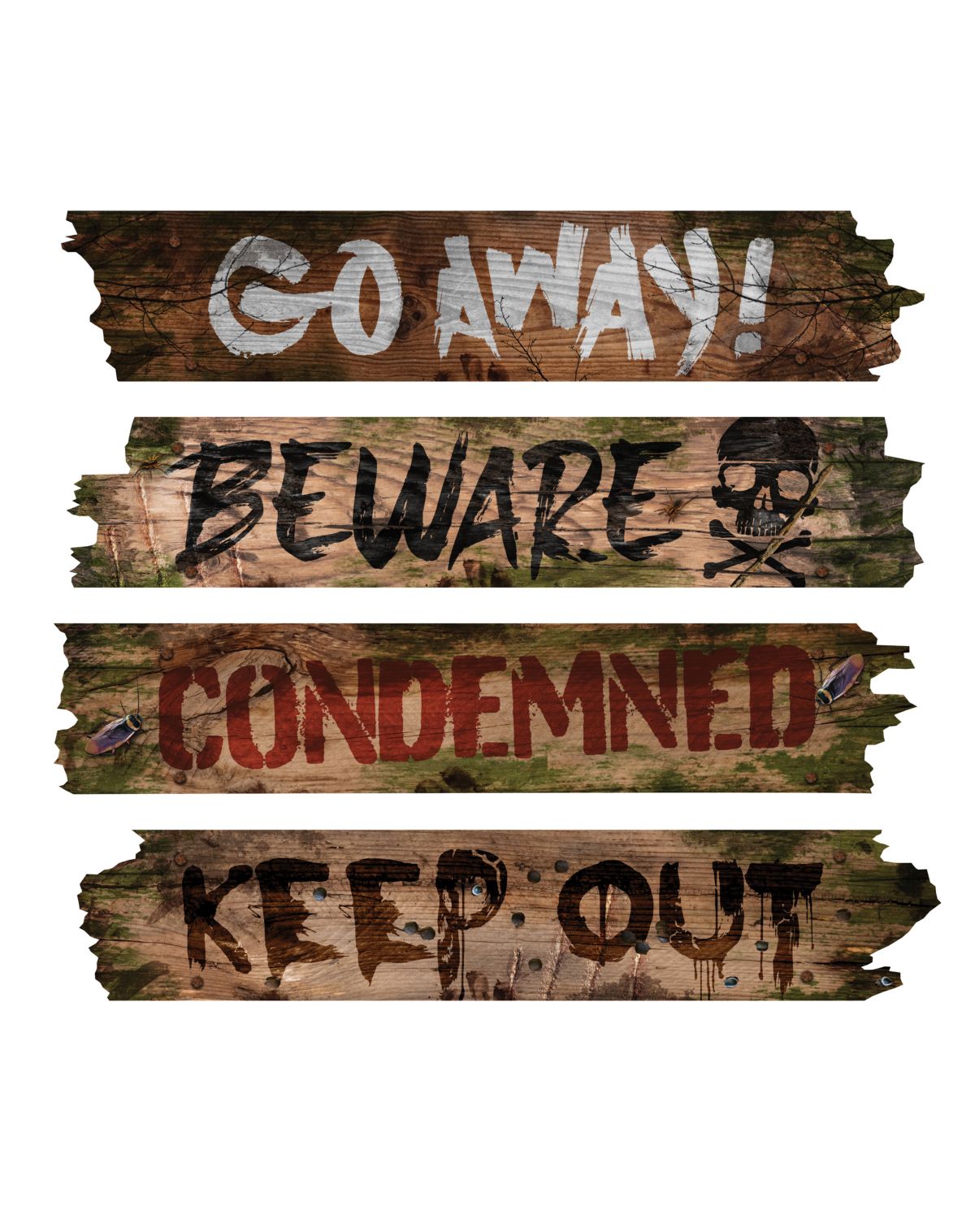 Scary Phrase Haunted Window Boards - Image 3