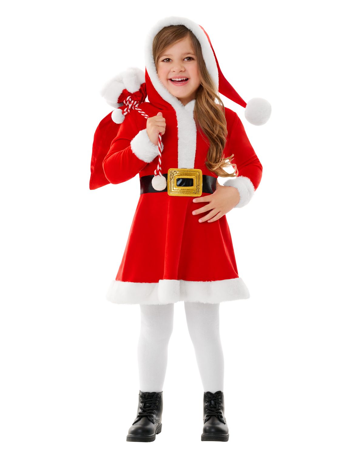 Toddler Santa Hooded Dress Costume