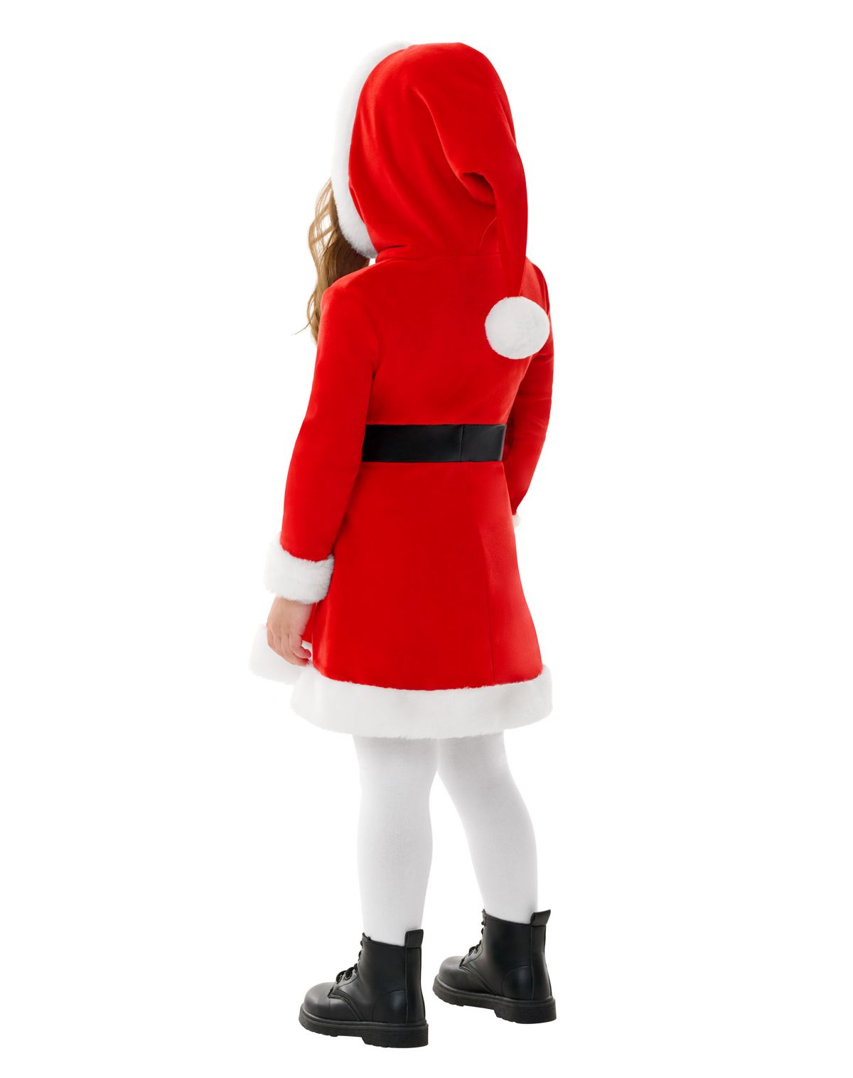 Toddler Santa Hooded Dress Costume - Image 2