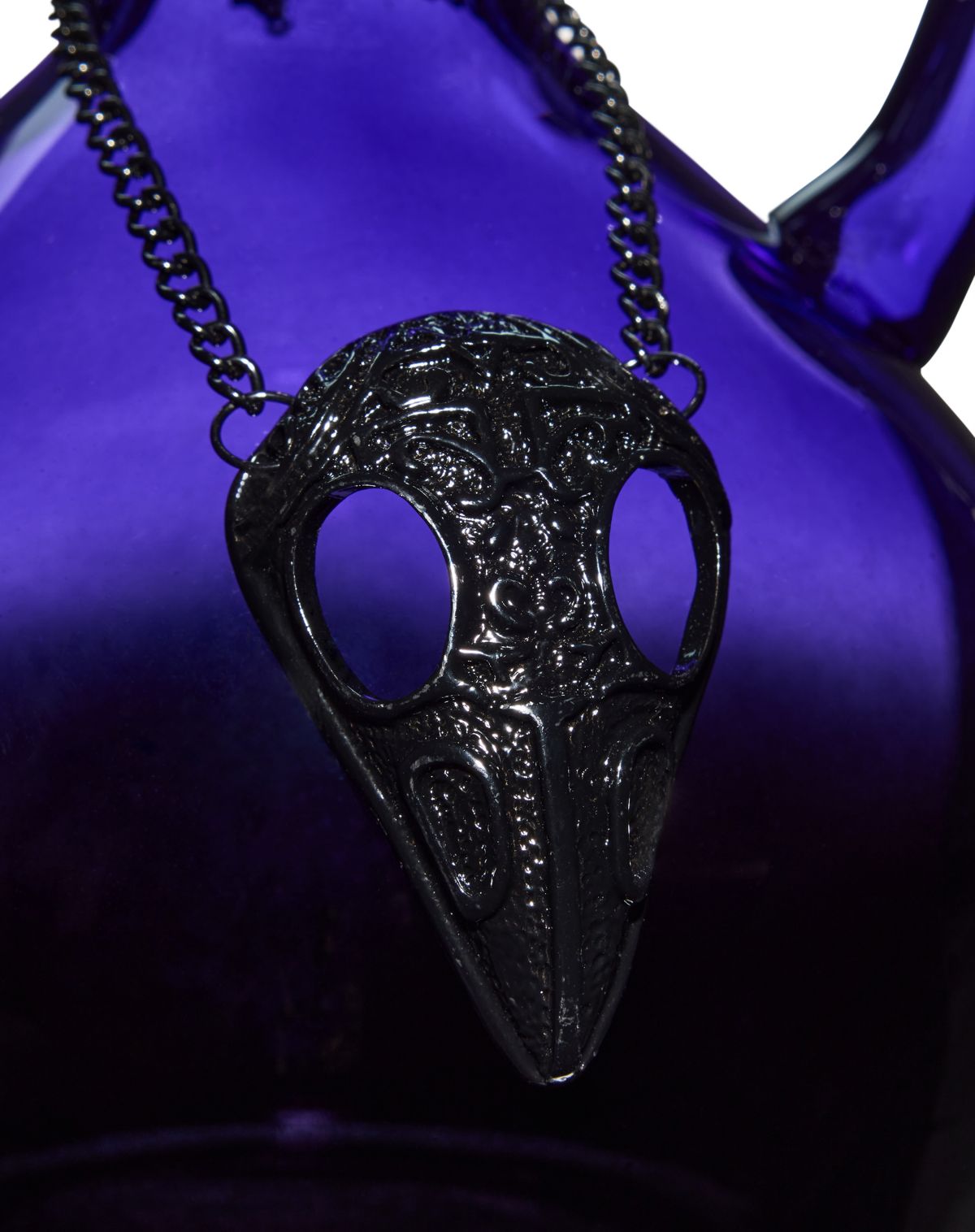 Purple Gothic Glass Rose Decanter - Image 3