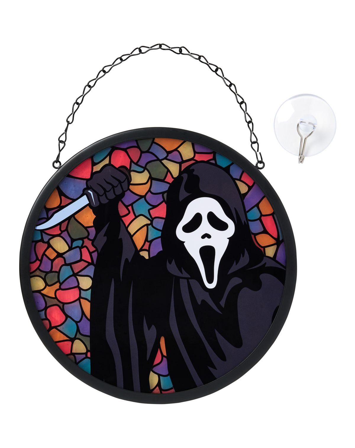 Ghost Face Stained Glass Suncatcher - Image 2