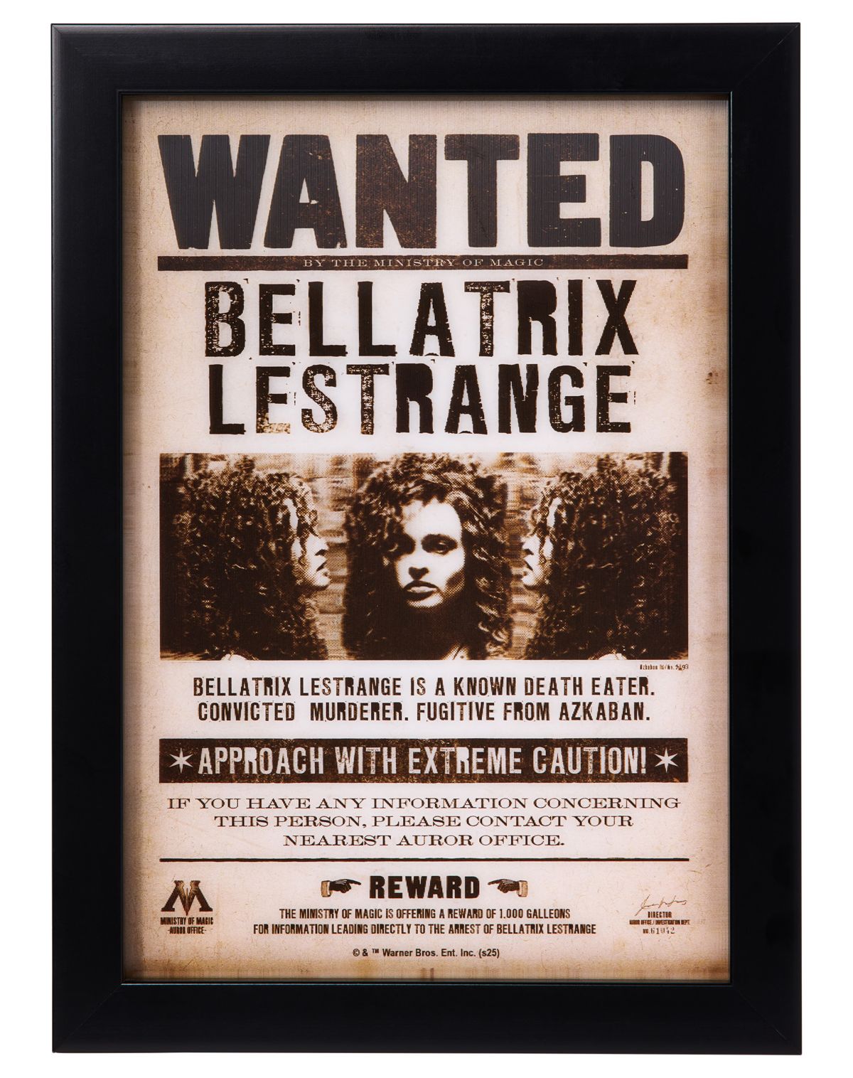 Bellatrix Lestrange Mugshot Sign - Harry Potter
