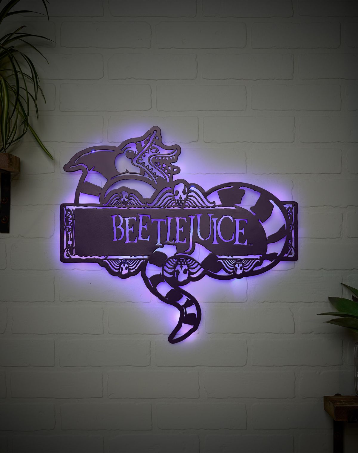 Beetlejuice Sandworm LED Light-Up Sign