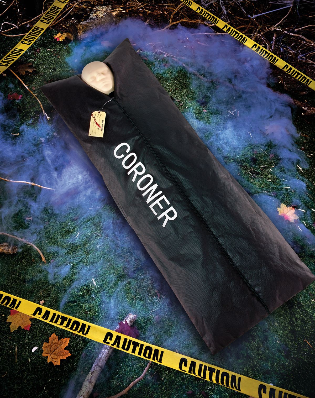 5 Ft Printed Fabric Collapsible Coffin