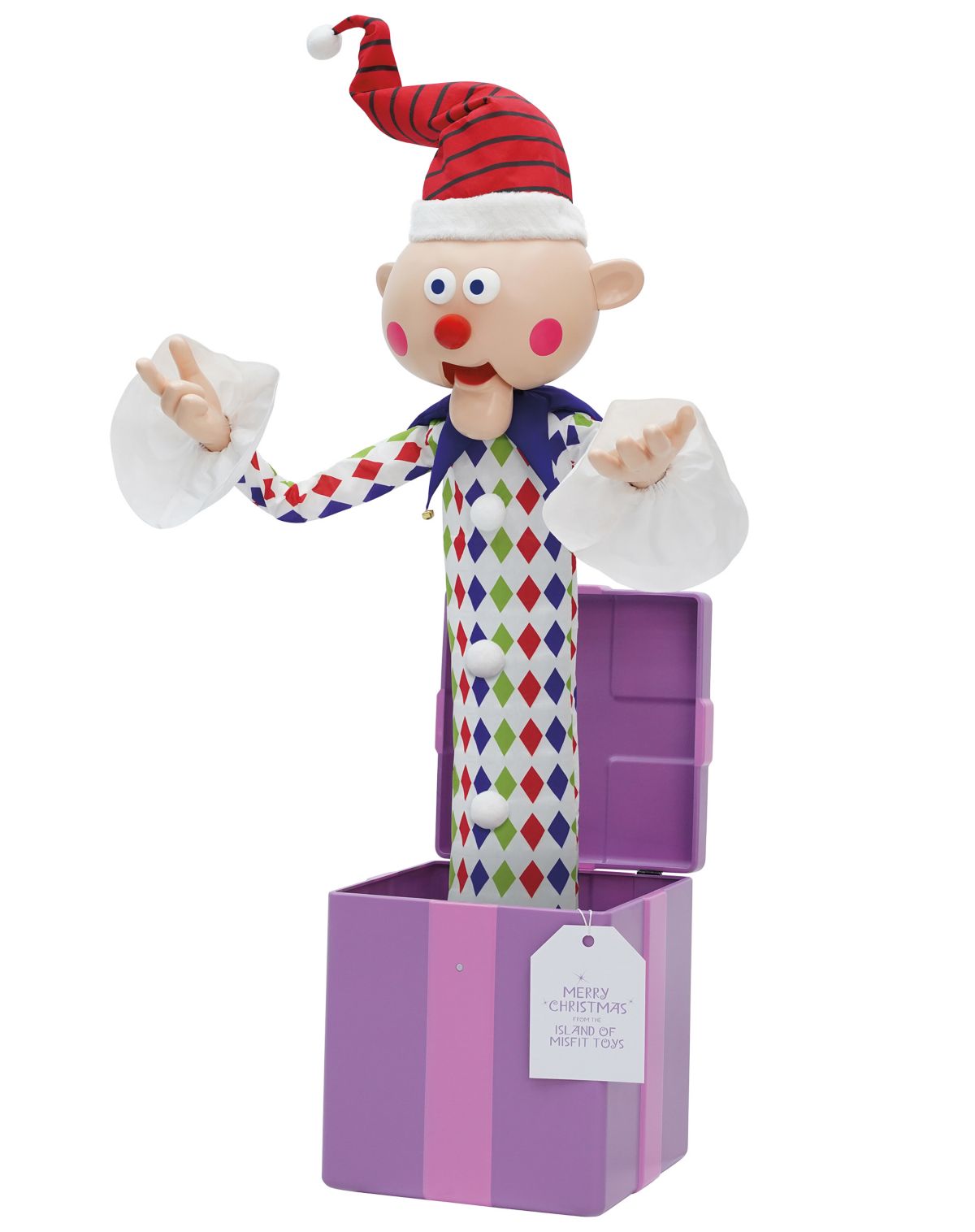 5 Ft 3 In Misfit Charlie-in-the-Box Animatronic - Rudolph the Red-Nosed Reindeer - Image 3