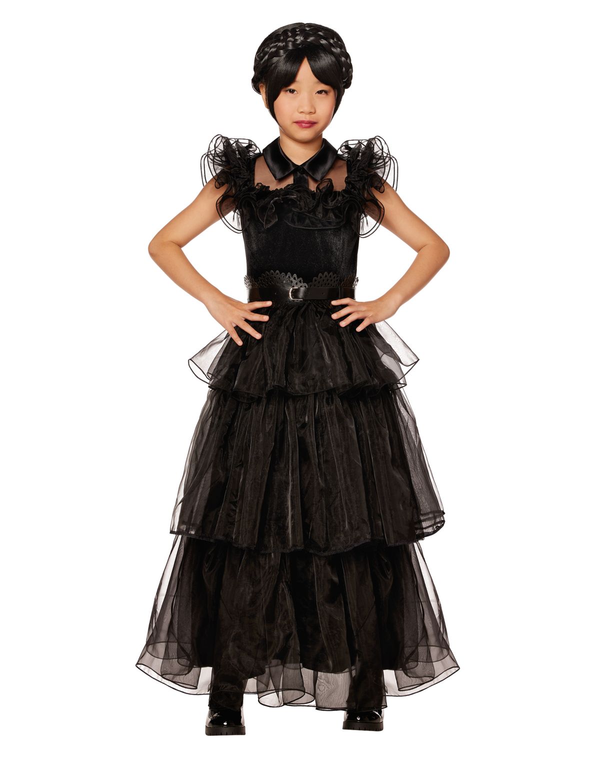 Kids Wednesday Addams Raveu0027N Dance Costume Deluxe