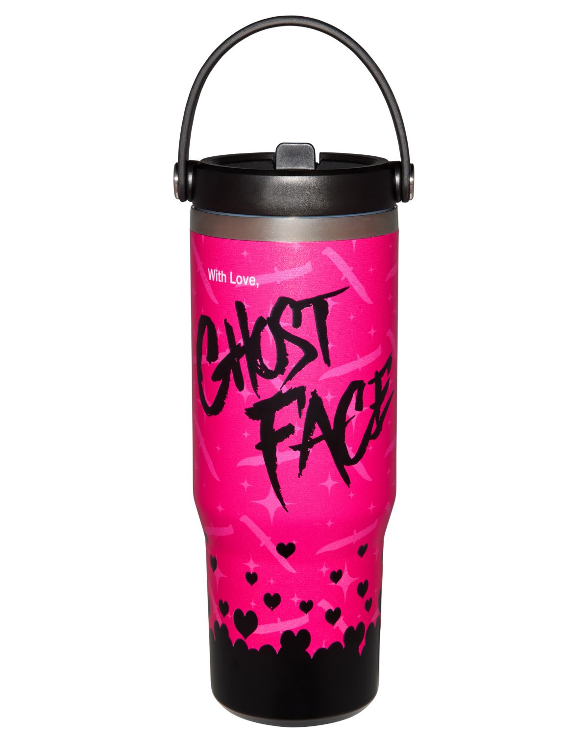 Ghost Face Heart Travel Tumbler with Handle - 30 oz. - Image 2