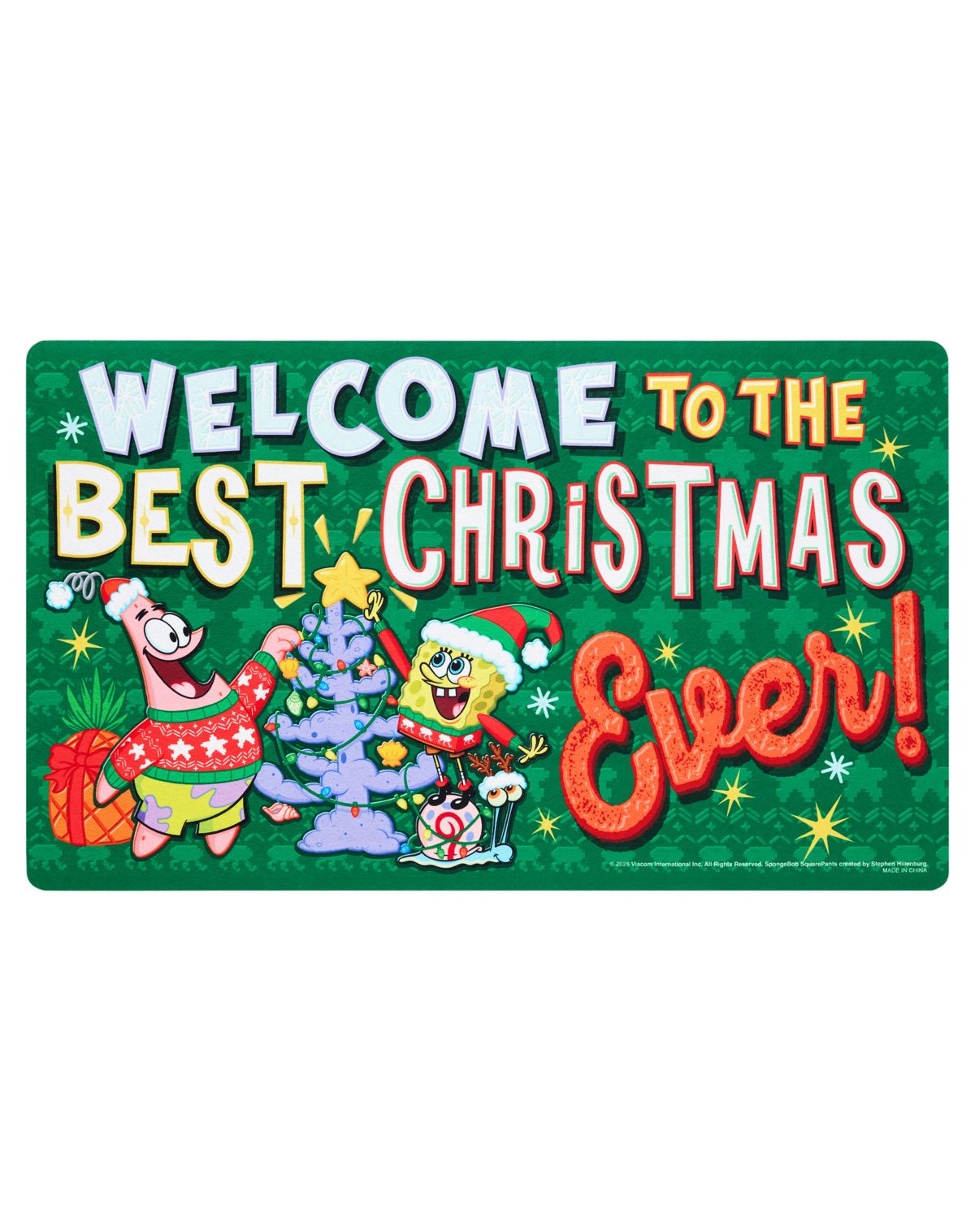 Best Christmas Ever Doormat - SpongeBob SquarePants