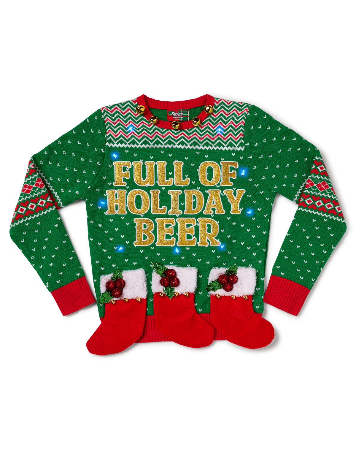 Light-Up Jingle Bell Go To Hell Christmas Sweater