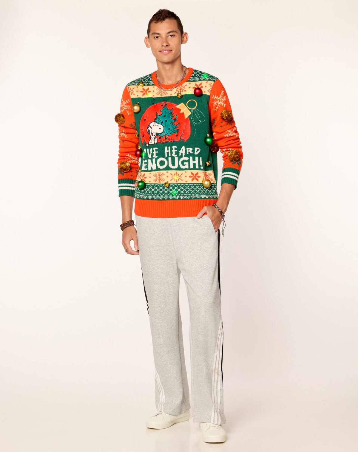 Light-Up Snoopy Iu0027ve Heard Enough Christmas Sweater - The Peanuts - Image 4