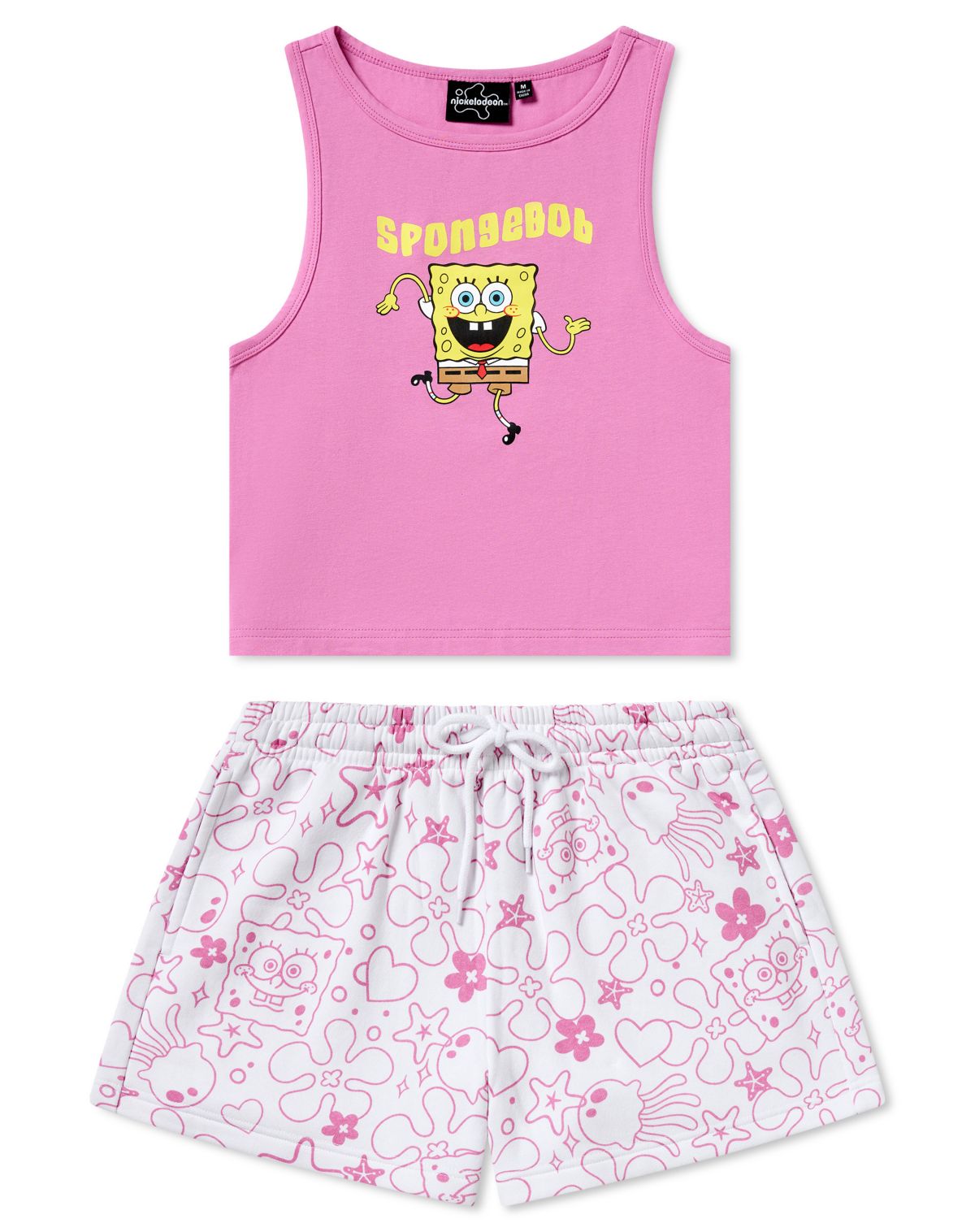 SpongeBob SquarePants Pink Tank Top and Shorts Set