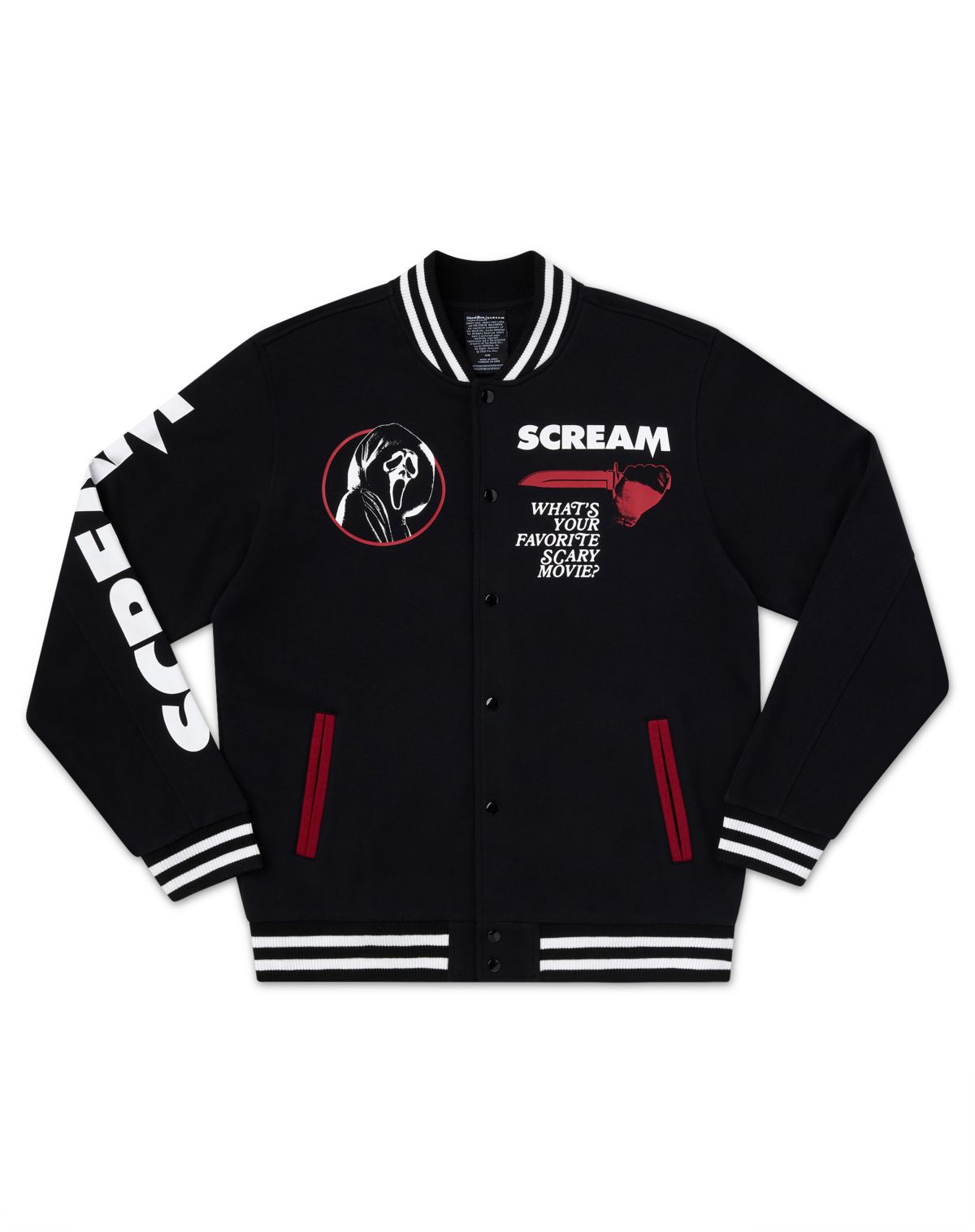 Ghost Face x Scream Varsity Jacket