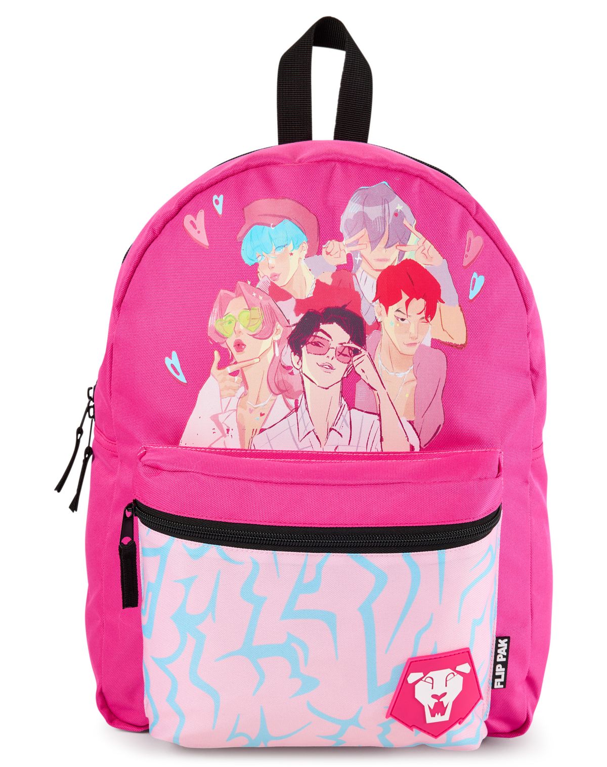 Flip Pak KPop Demon Hunters Saja Boys & Huntr/x Reversible Backpack
