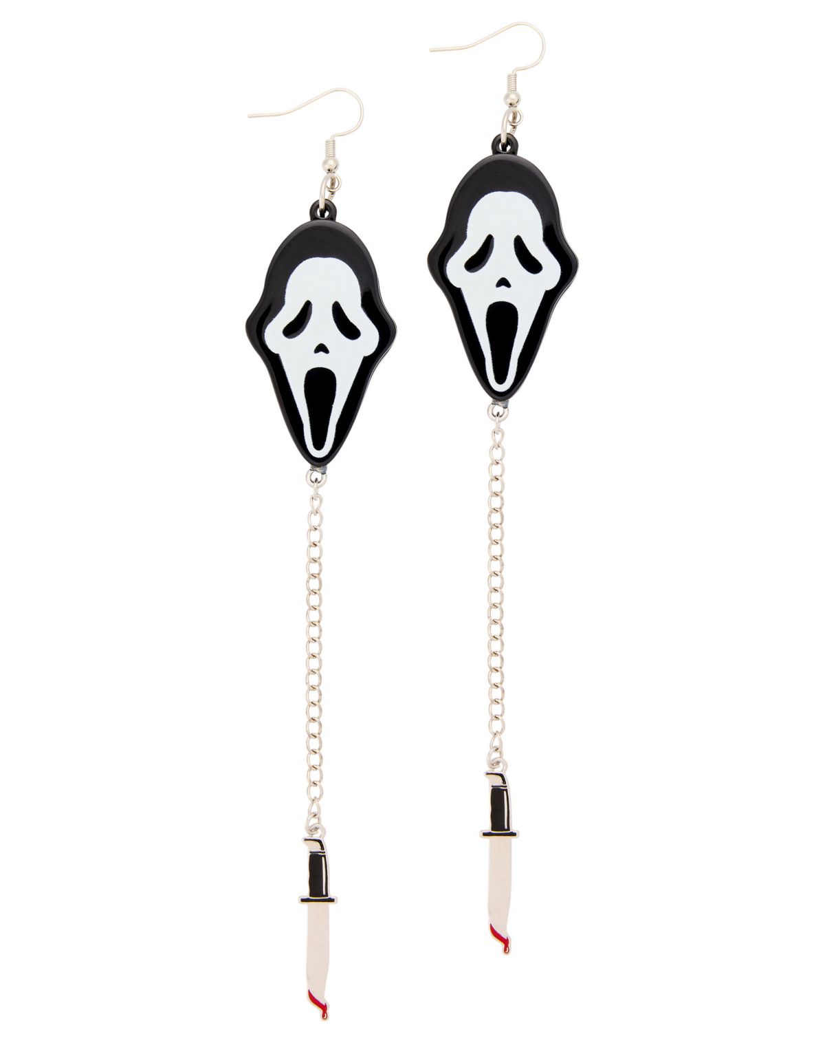 Ghost Face Knife Earrings