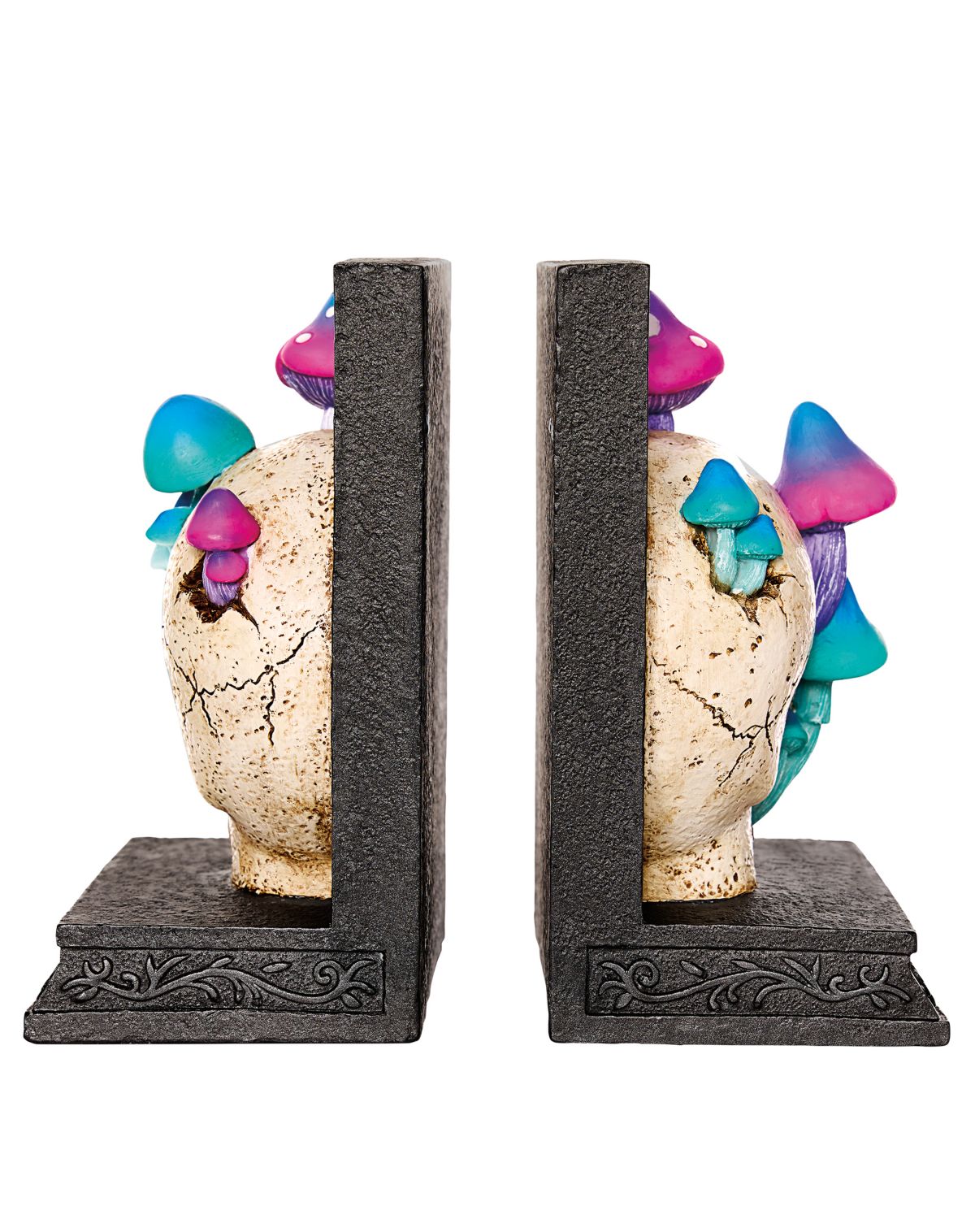 Enchanted Mushroom Skull Bookends - Image 3