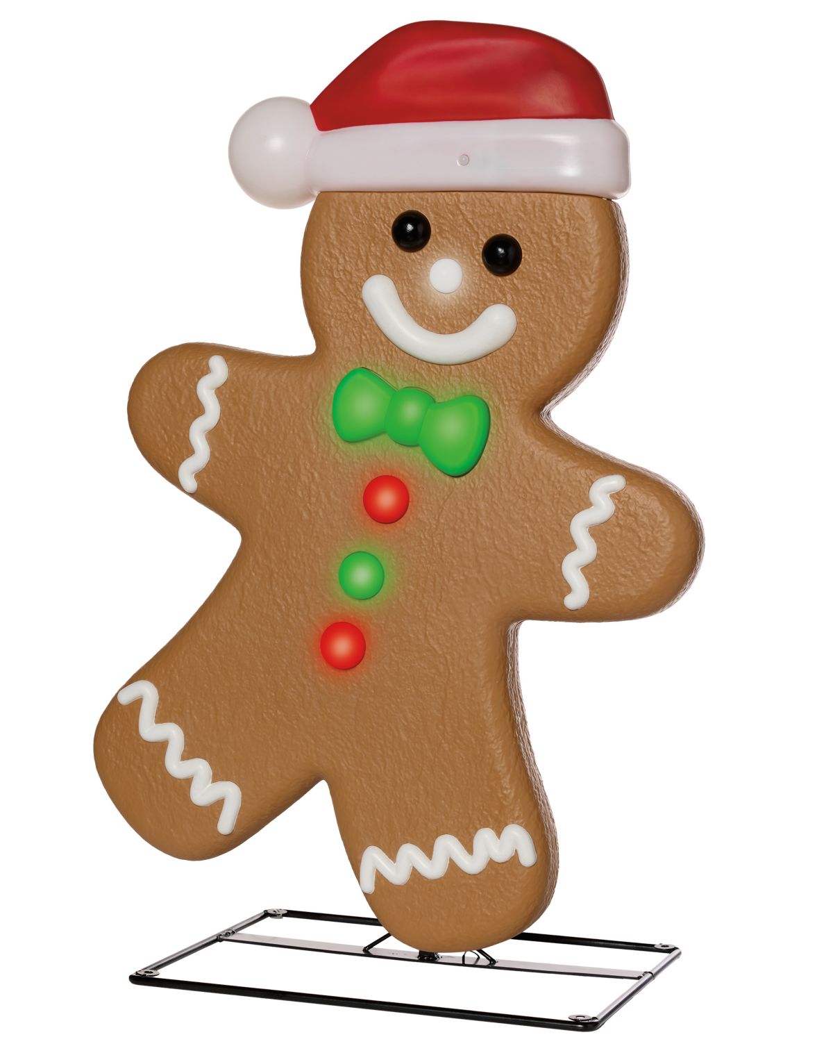 3 Ft Light-Up Gingerbread Boy Animatronic - Image 3
