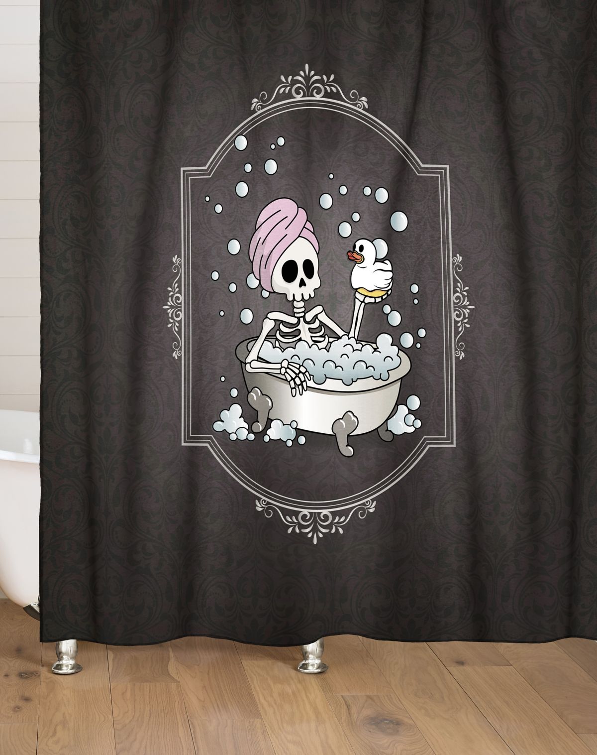 Skeleton Spa Shower Curtain