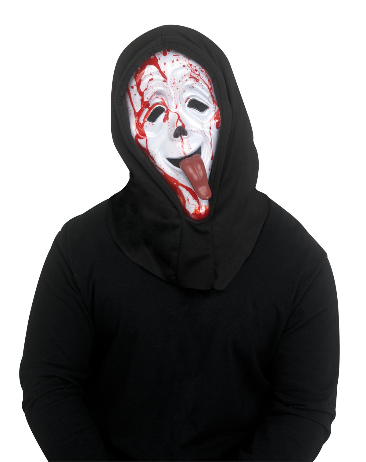 Ghost Face Wassup Bleeding Half Mask - Image 3