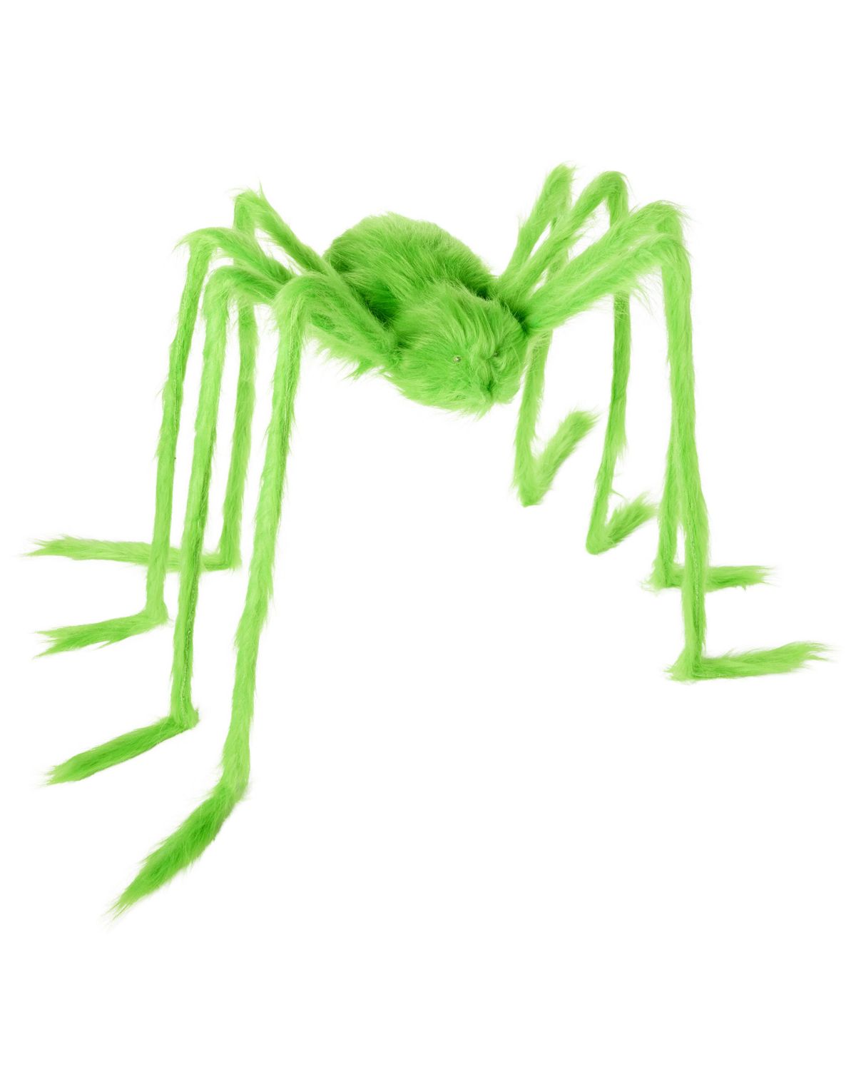 5 Ft Light-Up LED Fuzzy Green Spider Prop