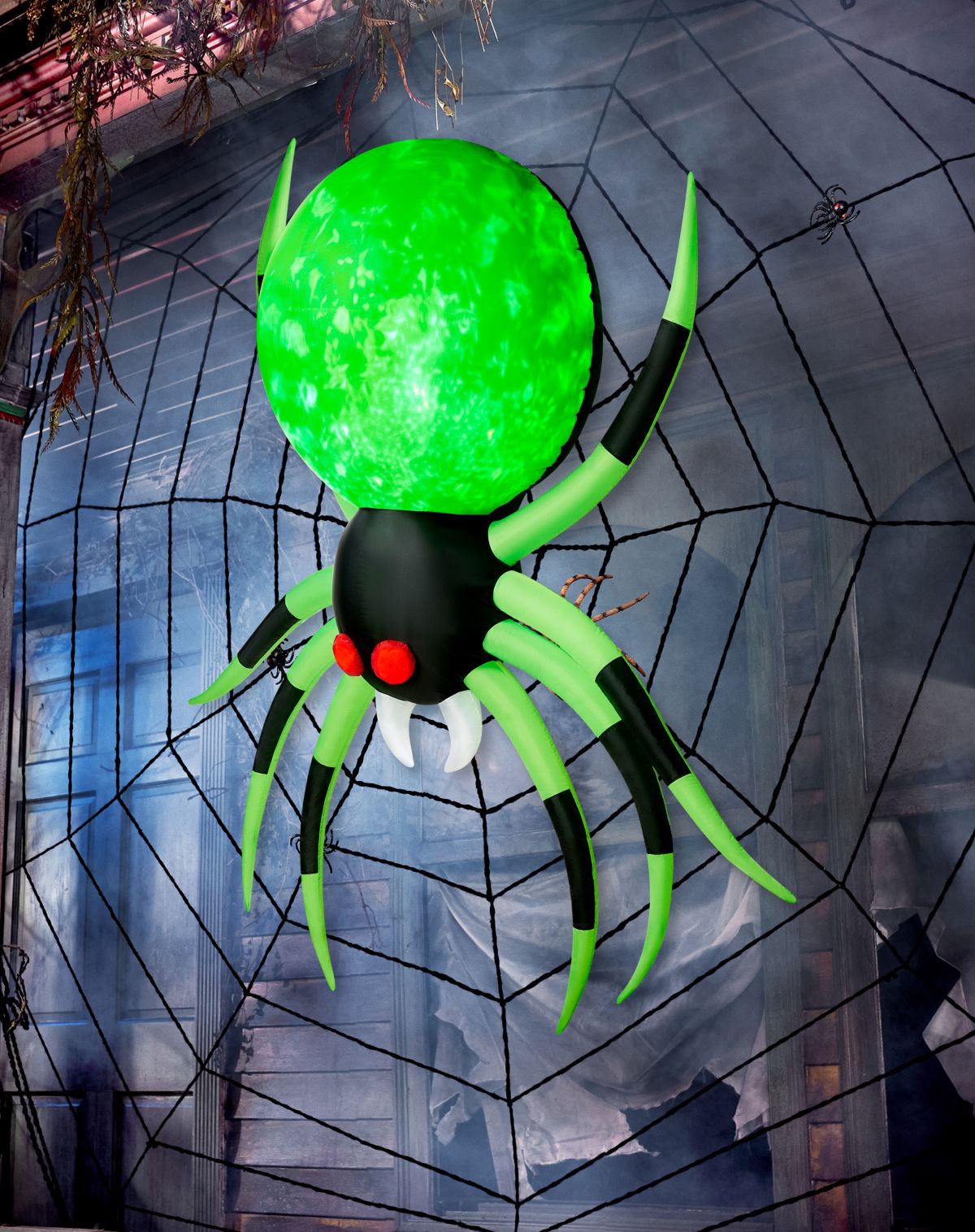 8 Ft Light-Up Hanging Spider Inflatable Decoration