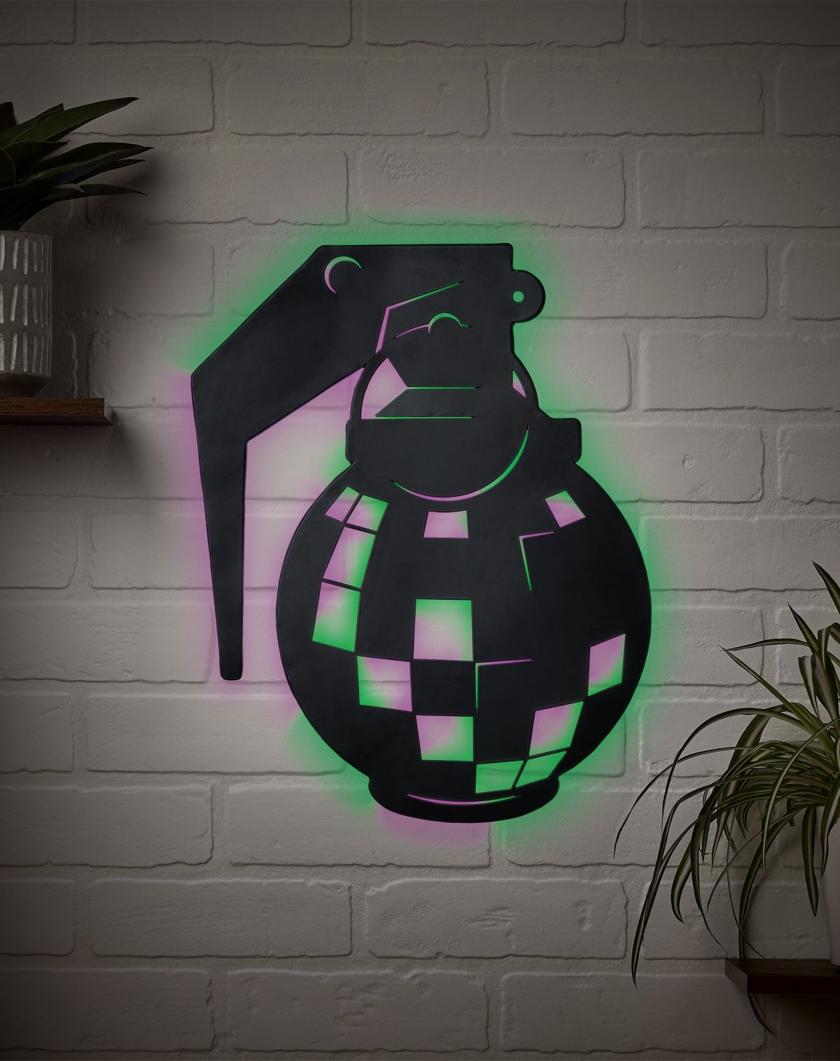 Multi-Color Boogie Bomb Light-Up LED Sign - Fortnite