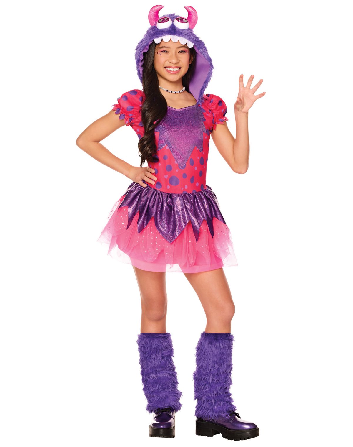 Kids Purple Monster Dress Costume