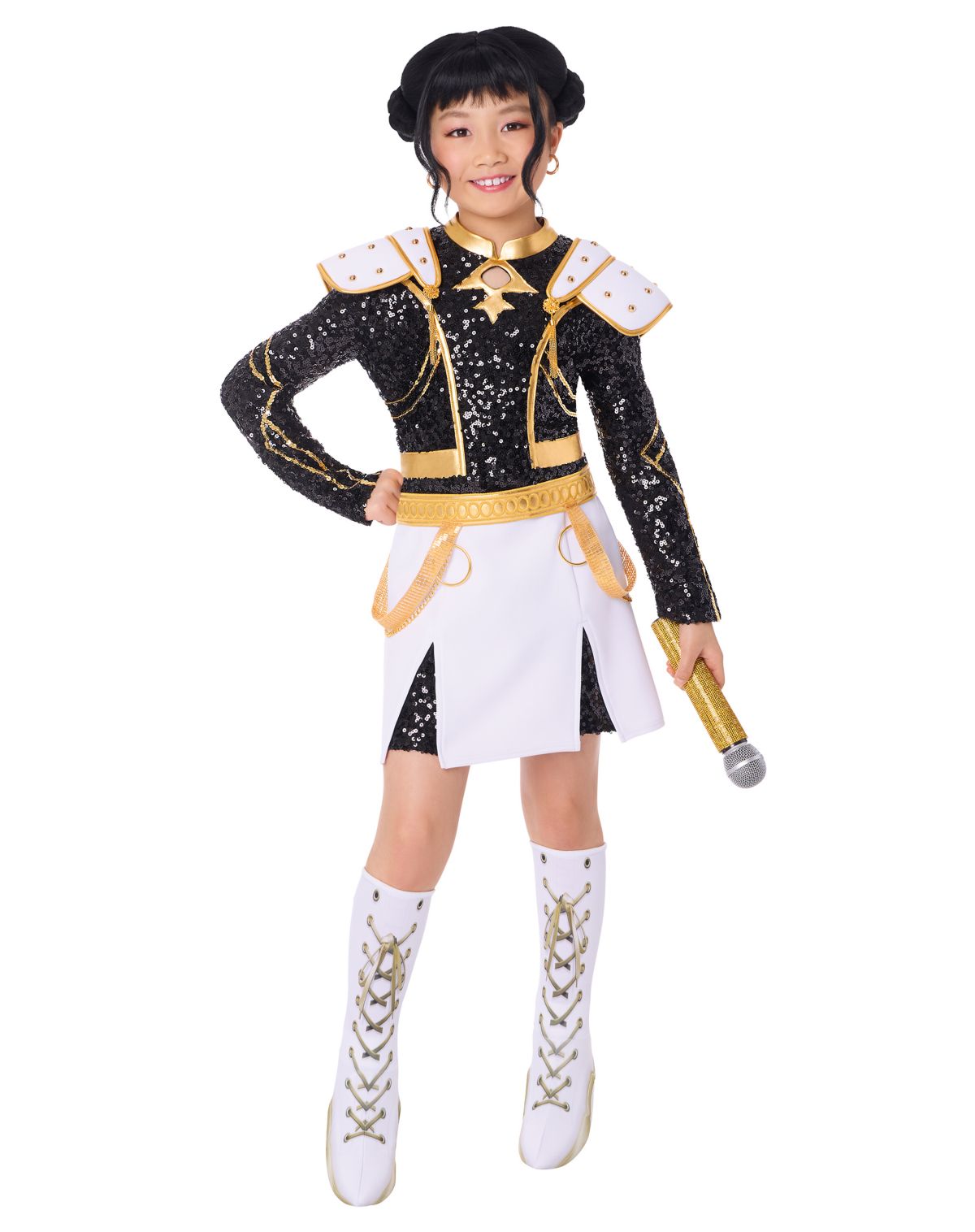 Kids Zoey Golden Dress Costume - KPop Demon Hunters