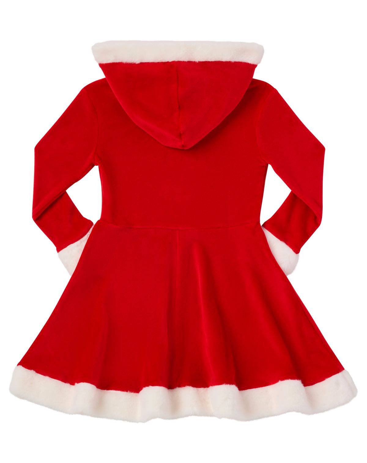 Toddler Red Snowflake Hooded Dress Costume - Image 3