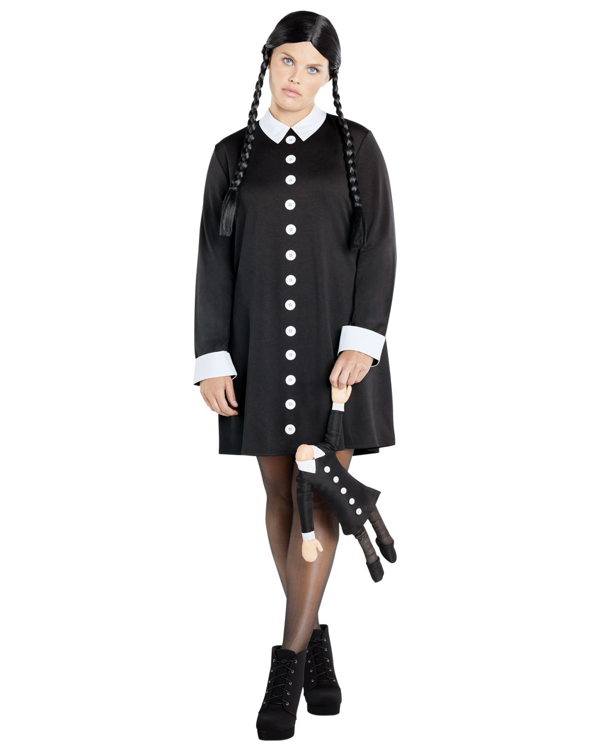 Adult Wednesday Addams Plus Size Costume - The Addams Family