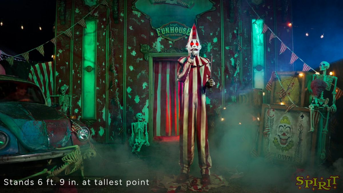 6 Ft 9 In Silent and Deadly Clown Animatronic - Image 4