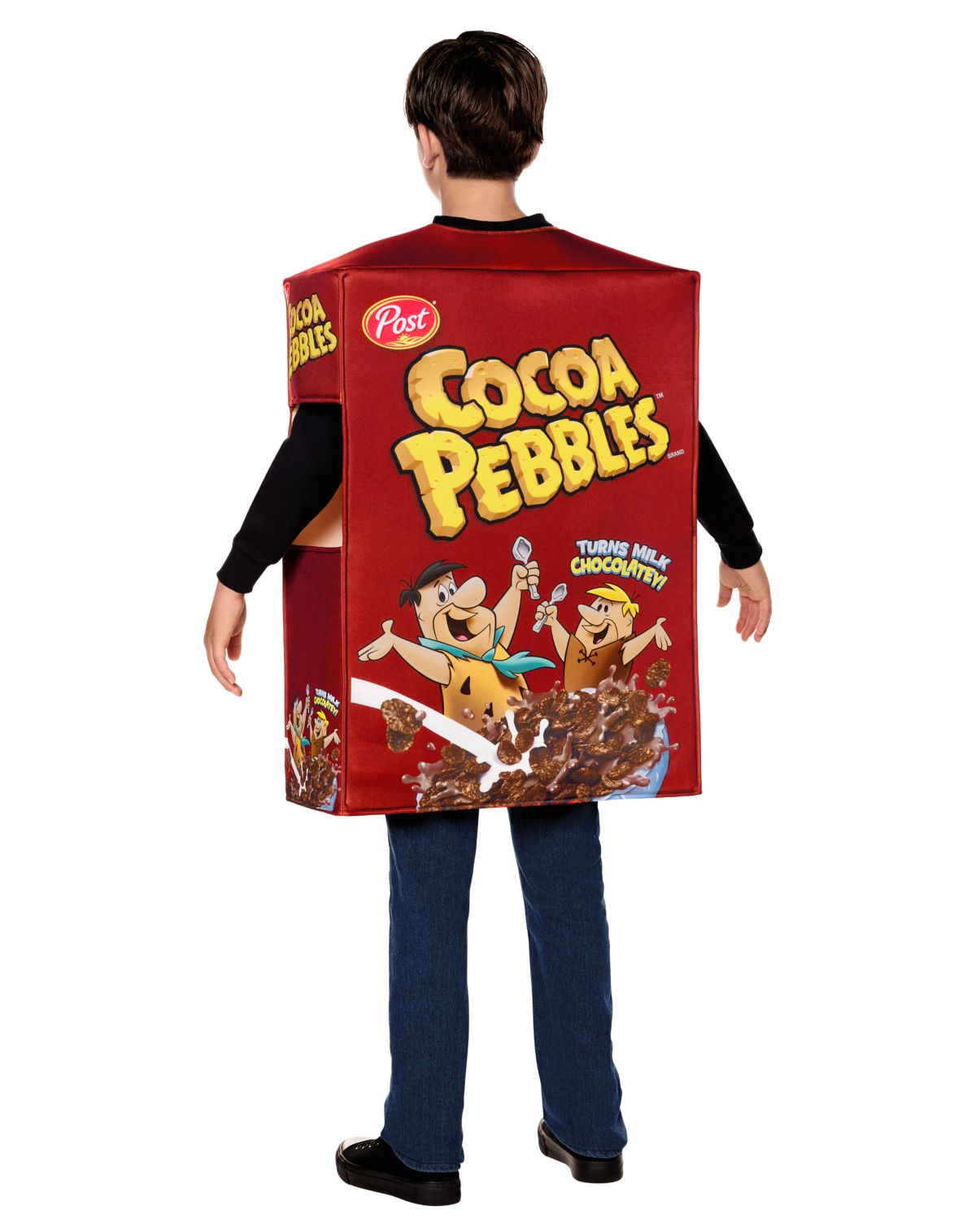 Kids Cocoa Pebbles Cereal Box 3D Costume - Image 2